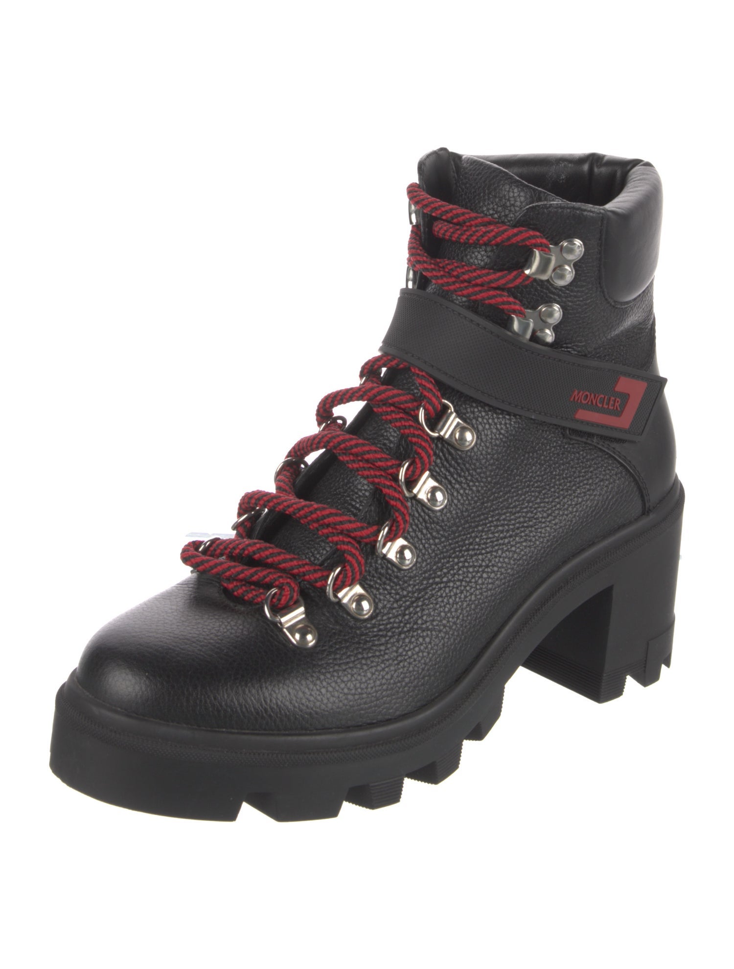 Moncler Leather Combat Boots