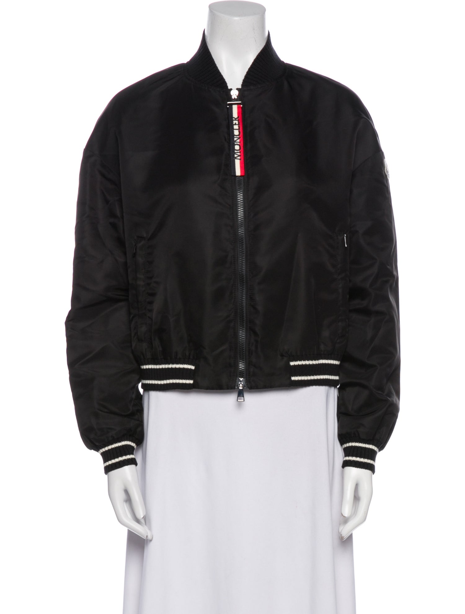 Moncler Colorblock Pattern Bomber Jacket
