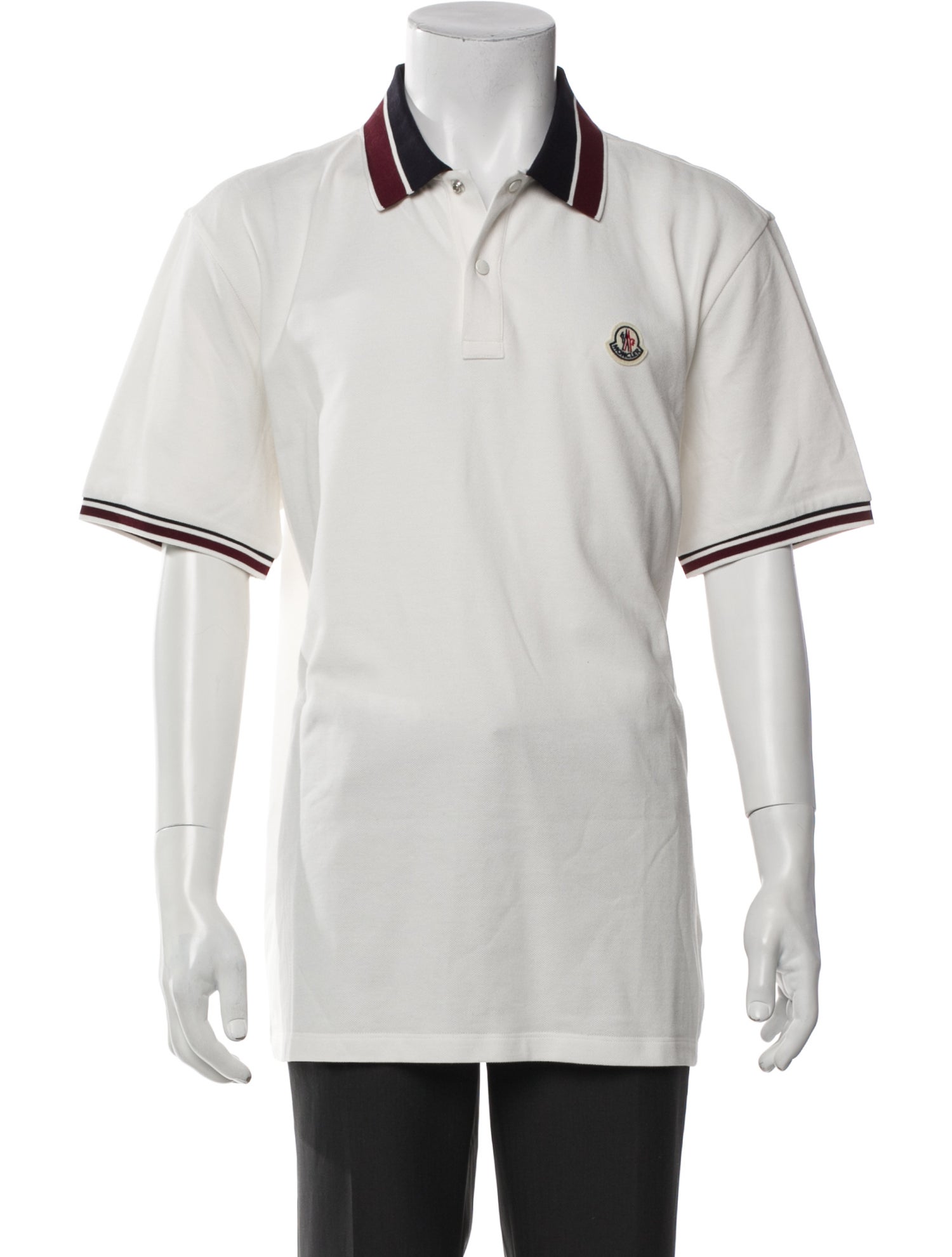 Moncler Striped Collar Polo Shirt w/ Tags