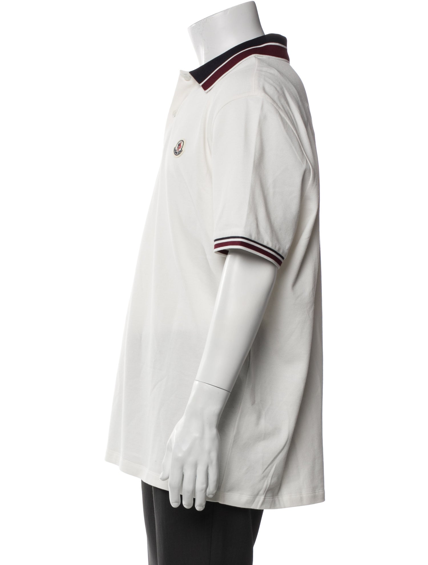 Moncler Striped Collar Polo Shirt w/ Tags