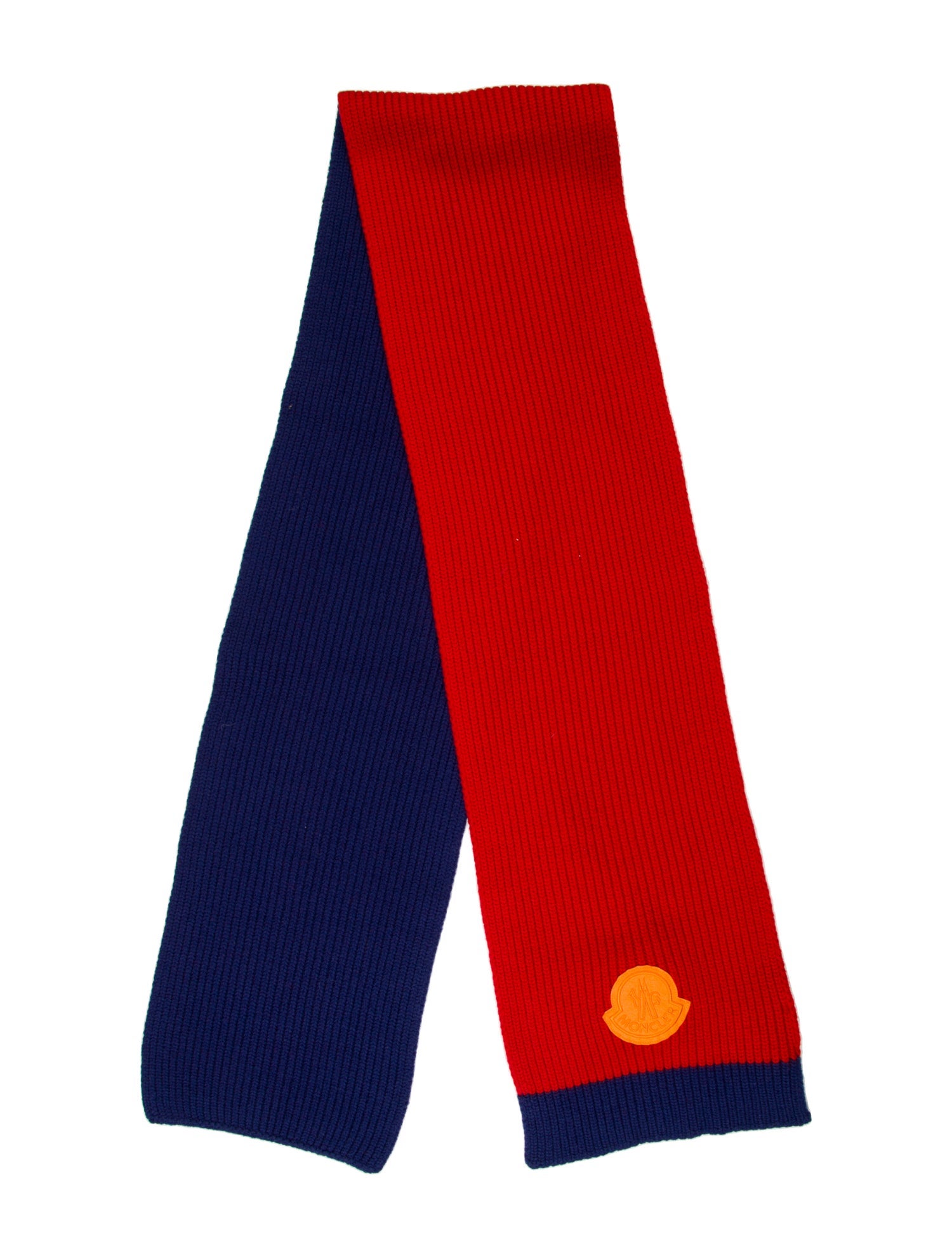 Moncler Virgin Wool Colorblock Pattern Scarf w/ Tags