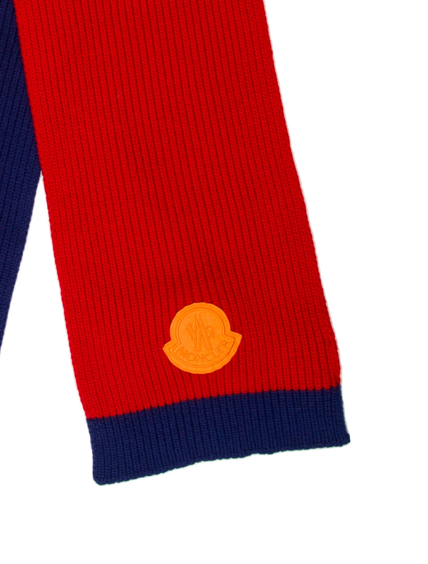 Moncler Virgin Wool Colorblock Pattern Scarf w/ Tags