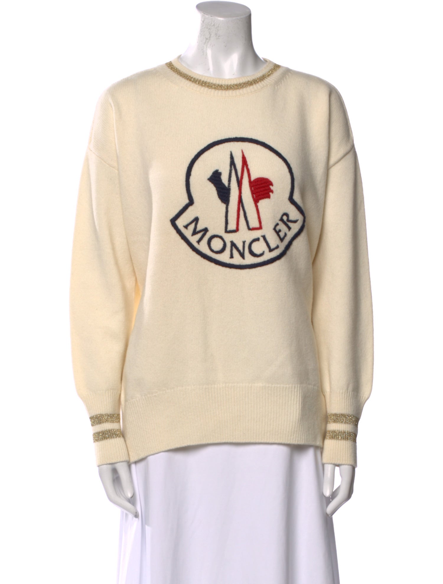 Moncler Wool Graphic Print Sweater