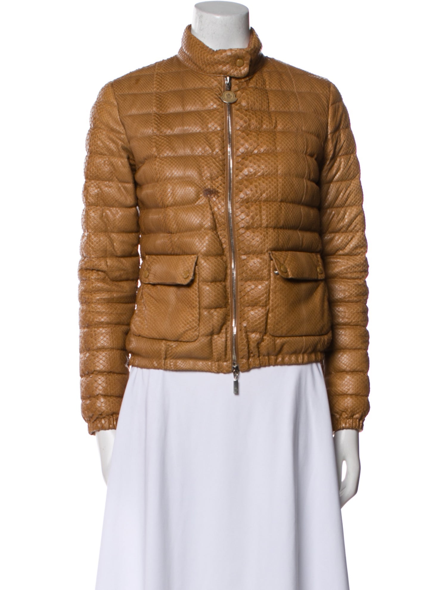 Moncler Leather Down Jacket