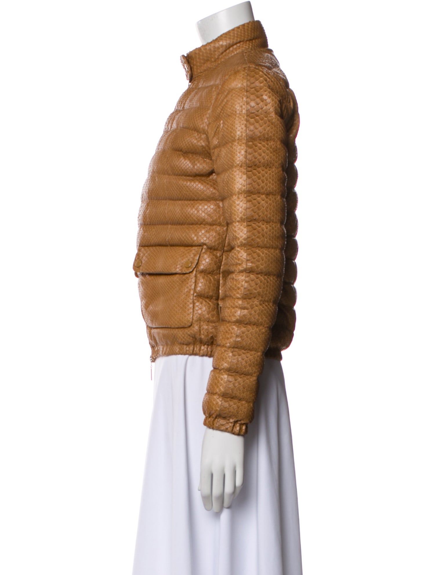 Moncler Leather Down Jacket