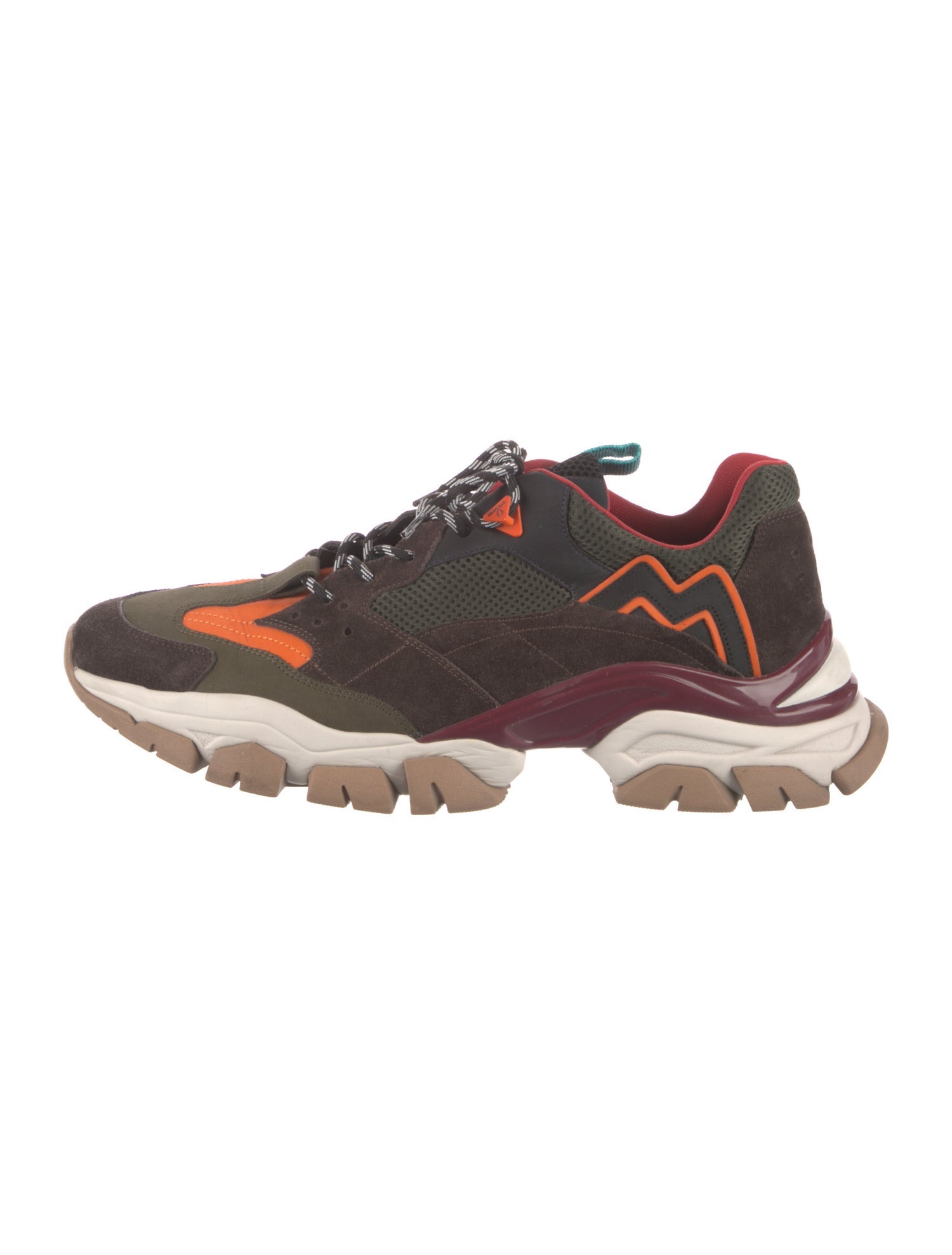 Moncler Suede Printed Athletic Sneakers