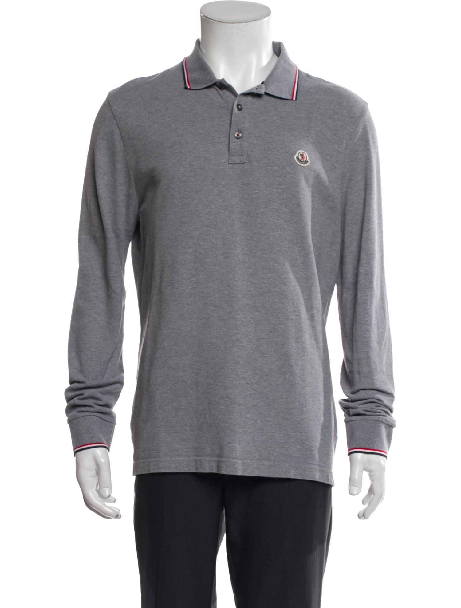 Moncler Crew Neck Long Sleeve Polo Shirt