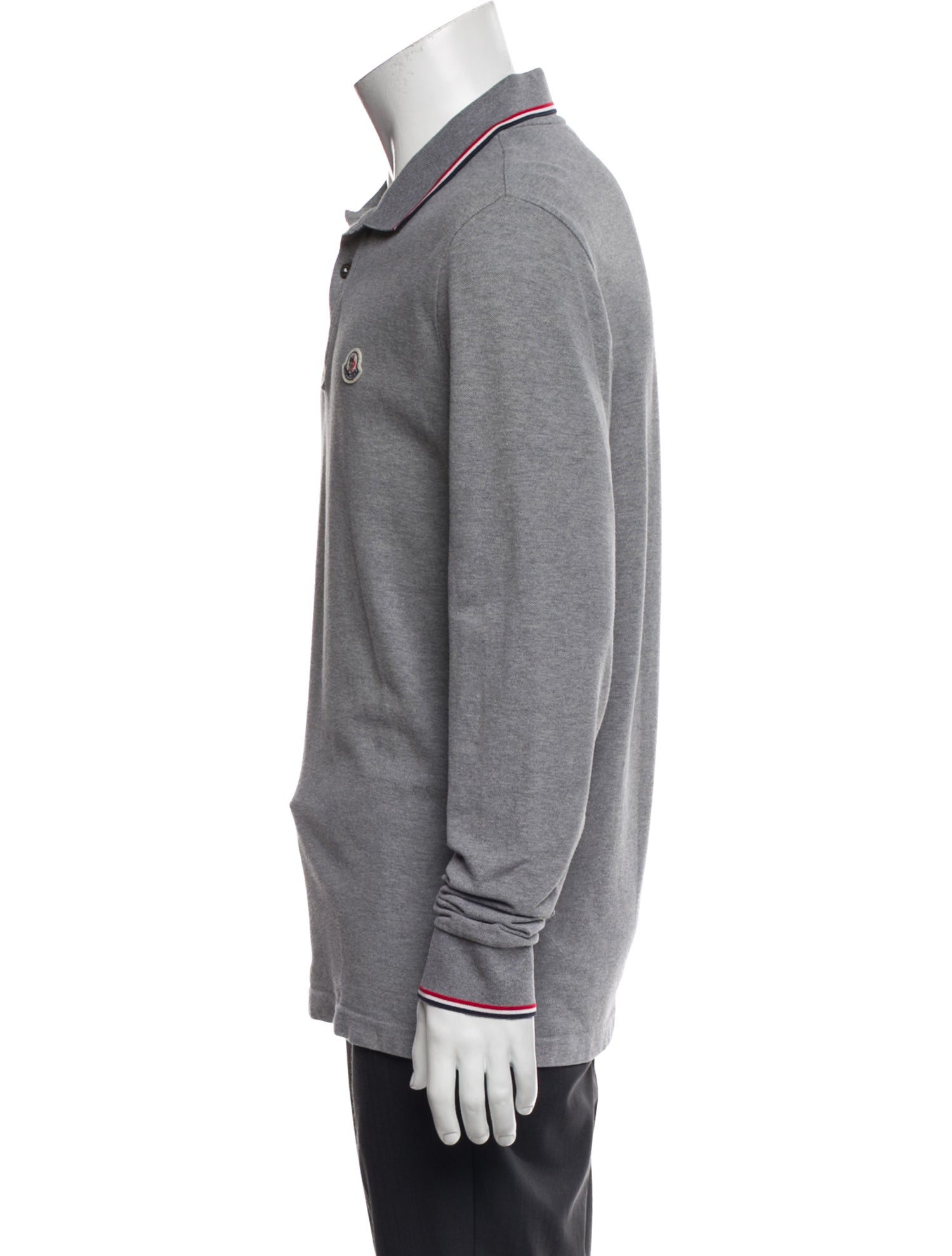 Moncler Crew Neck Long Sleeve Polo Shirt