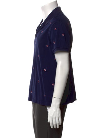 Moncler Printed Collar Polo Shirt