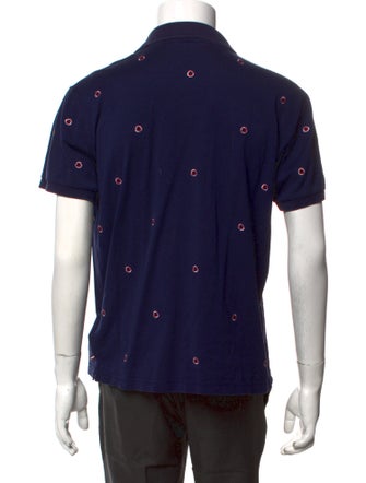 Moncler Printed Collar Polo Shirt