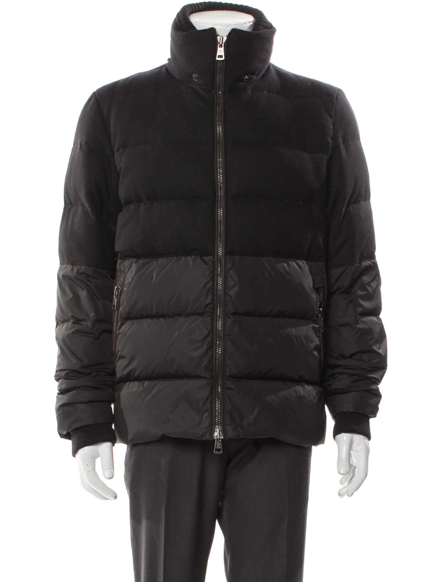Moncler Noir Wool Puffer Coat