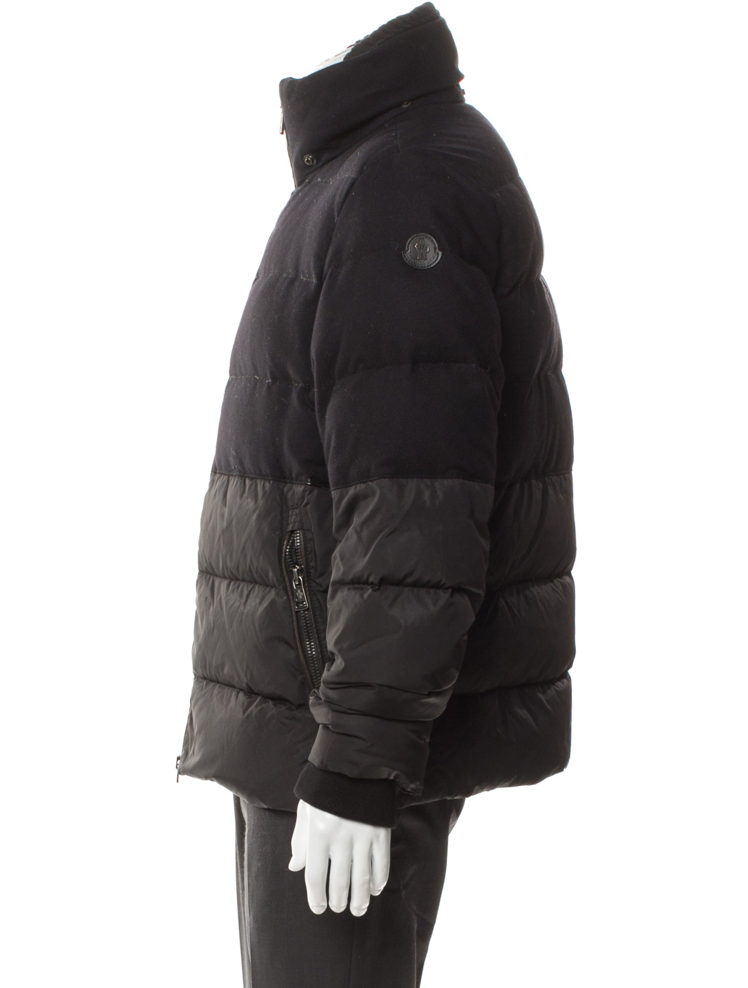 Moncler Noir Wool Puffer Coat