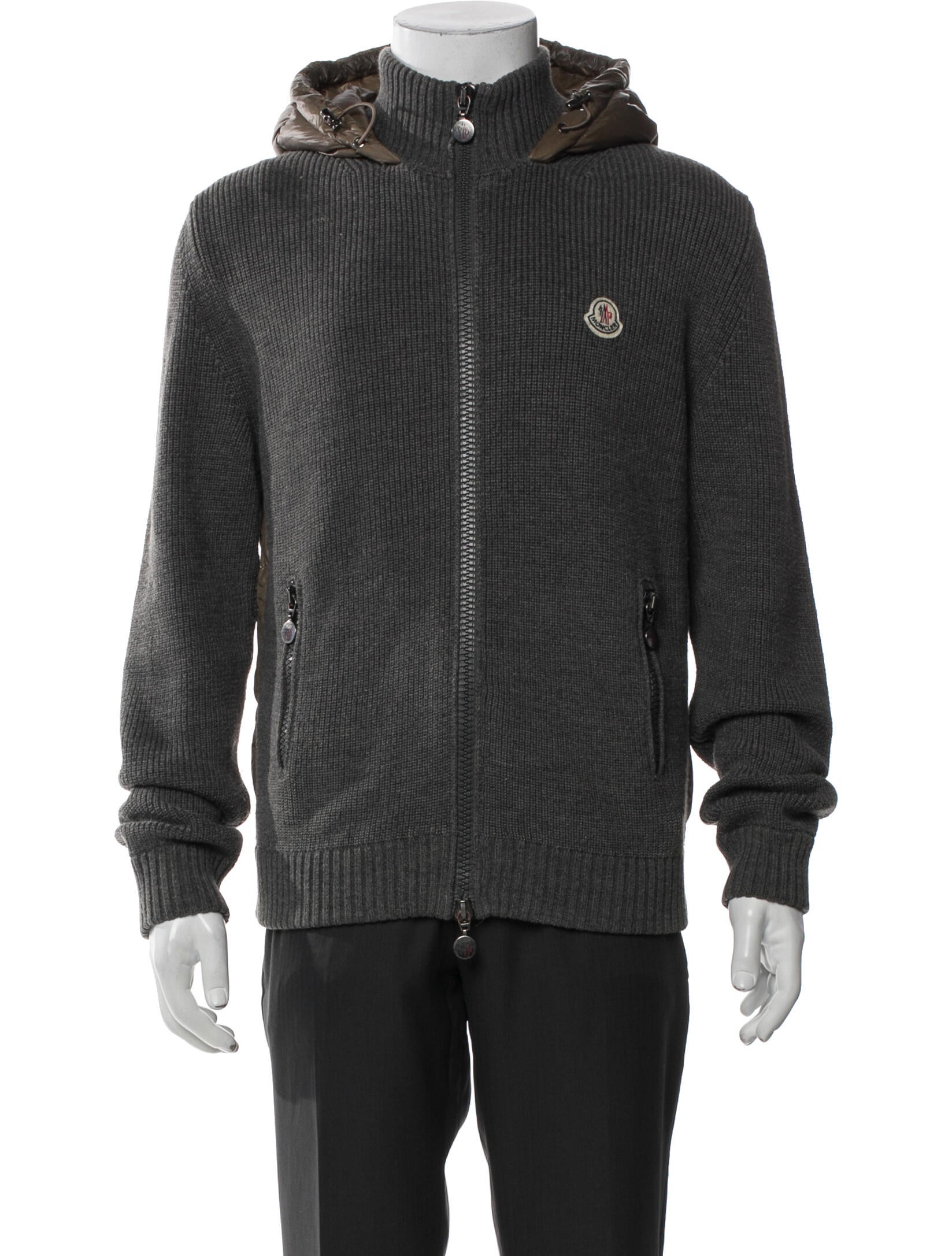 Moncler Maglione Tricot Cardigan Moto Jacket