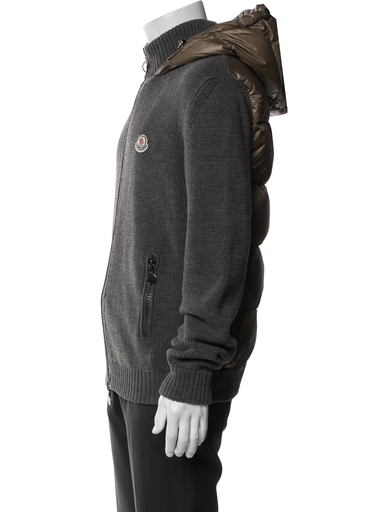 Moncler Maglione Tricot Cardigan Moto Jacket