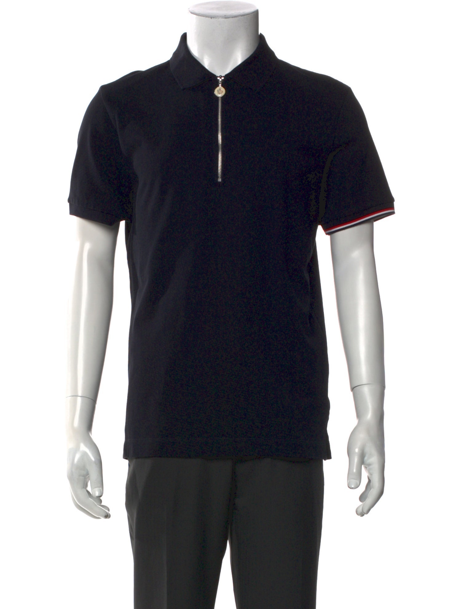 Moncler V-Neck Short Sleeve Polo Shirt