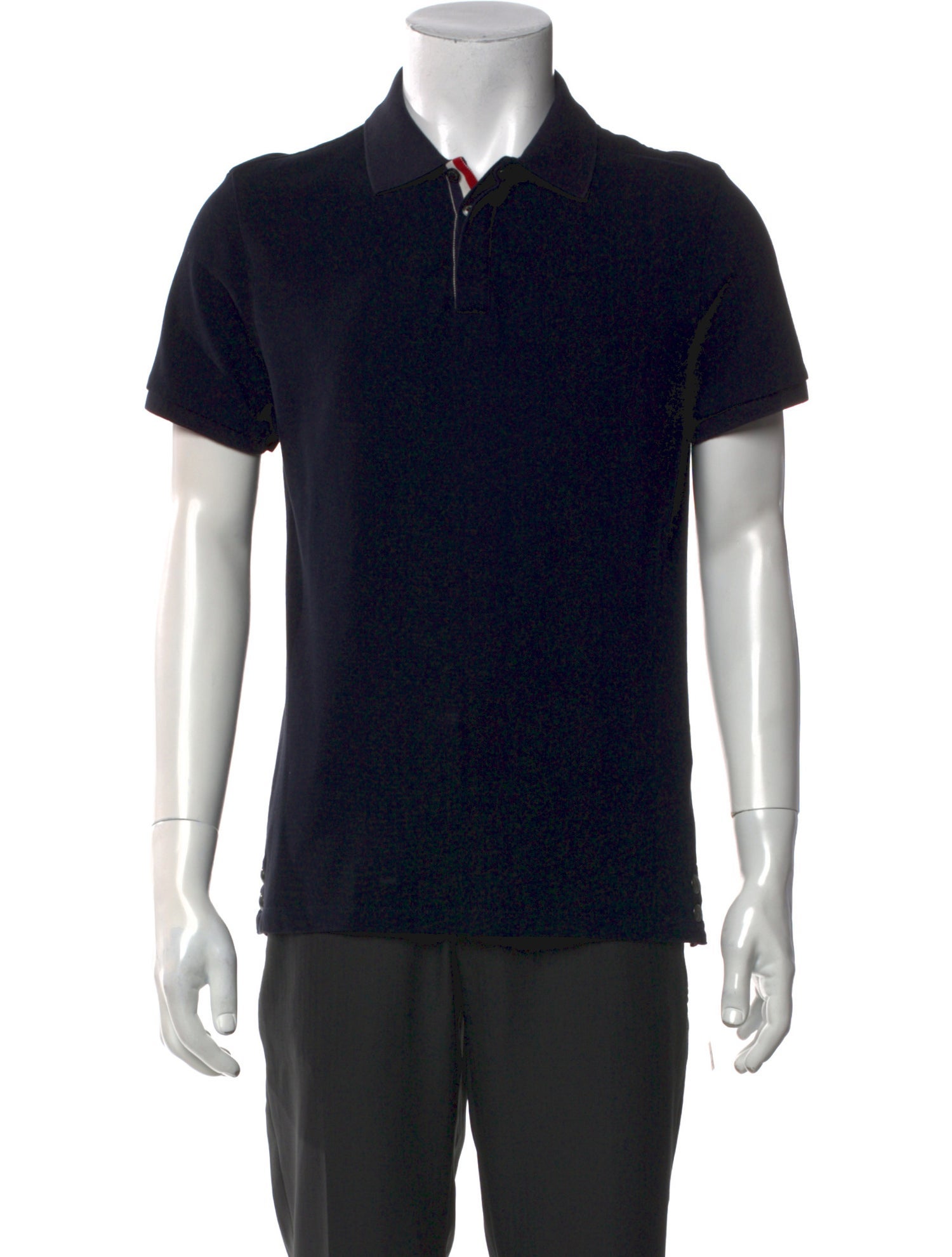 Moncler V-Neck Short Sleeve Polo Shirt