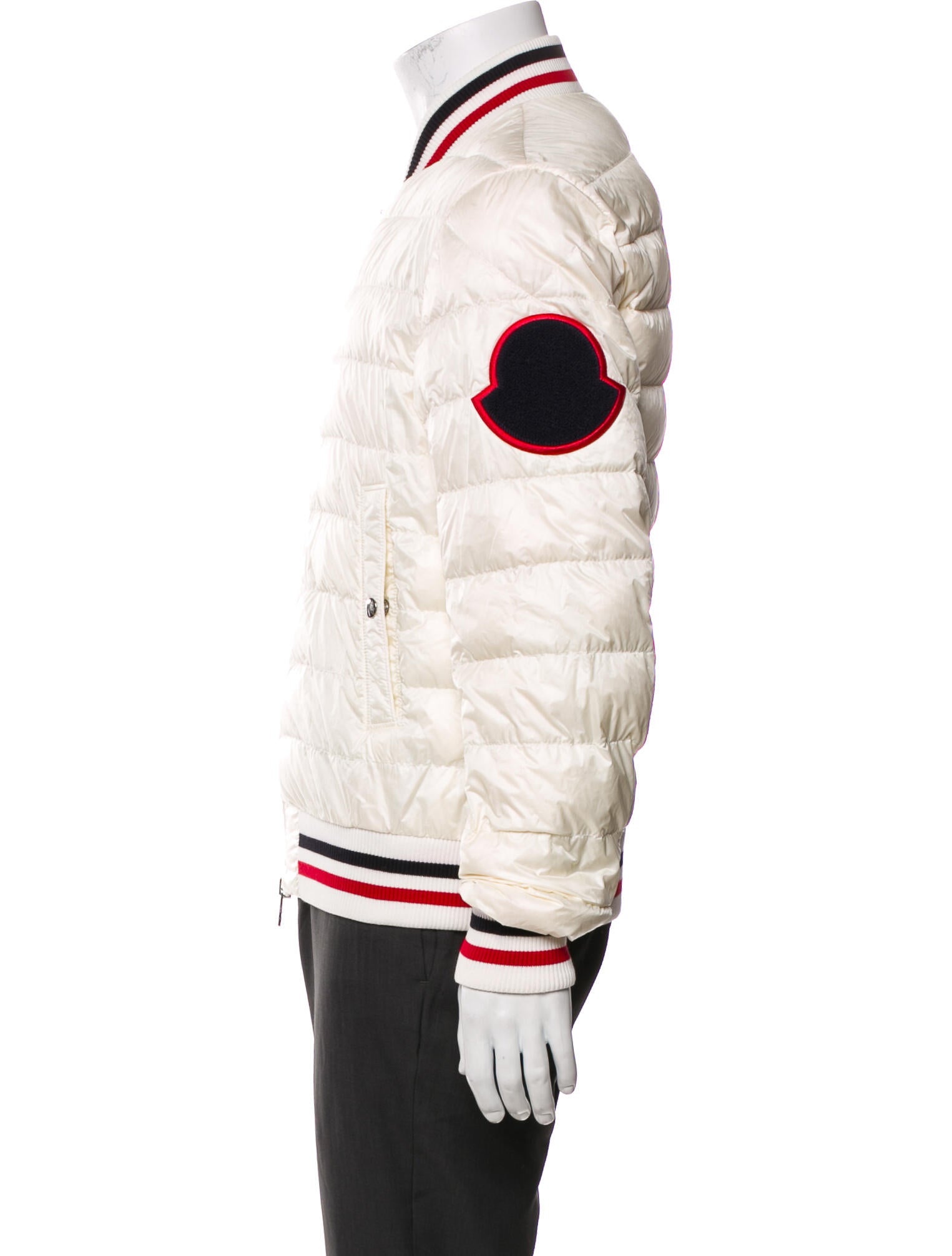 Moncler Striped Bomber Jacket