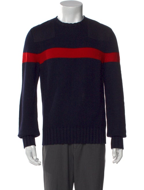 Moncler Virgin Wool Colorblock Pattern Pullover