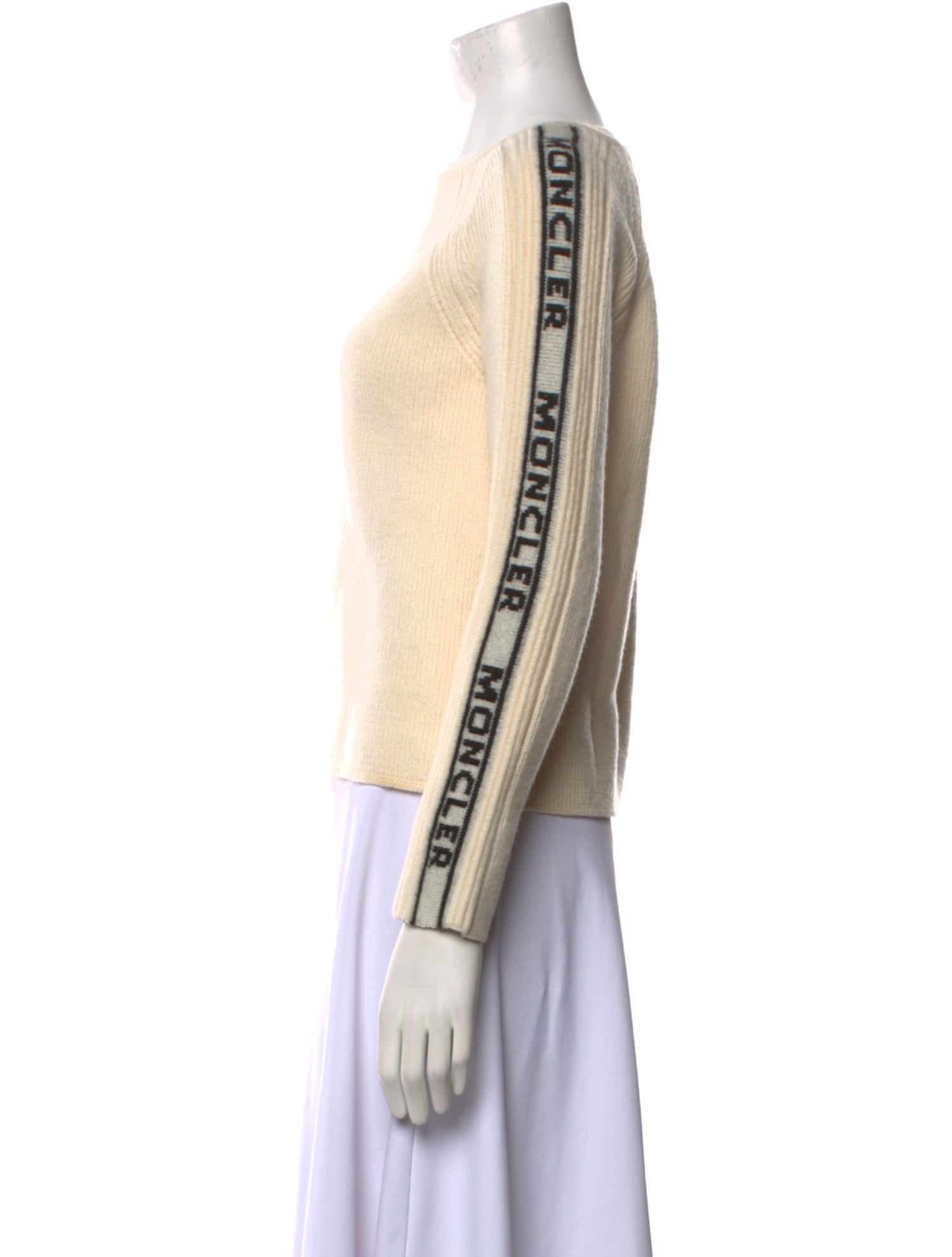 Moncler Virgin Wool Bateau Neckline Sweater