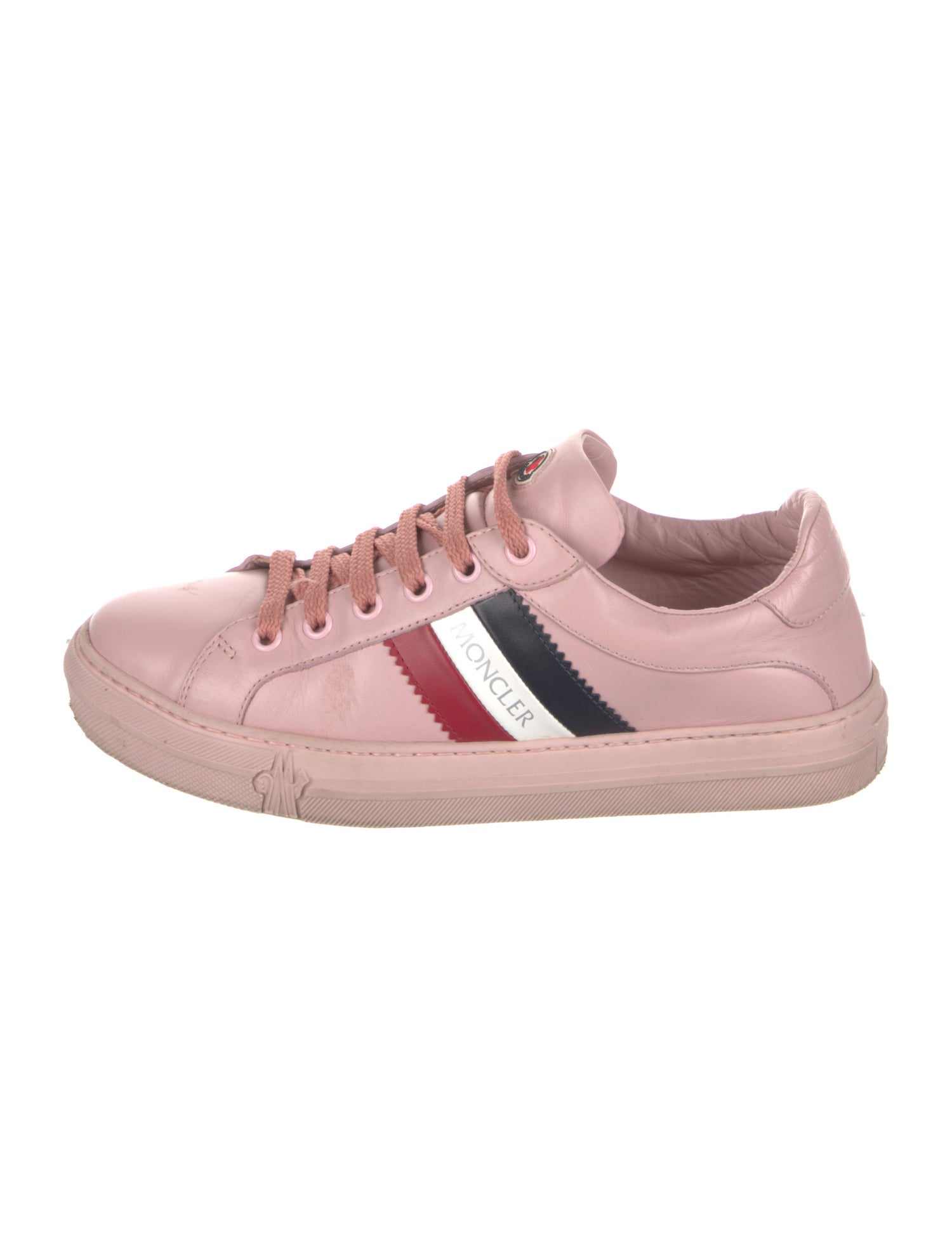 Moncler Leather Colorblock Pattern Sneakers