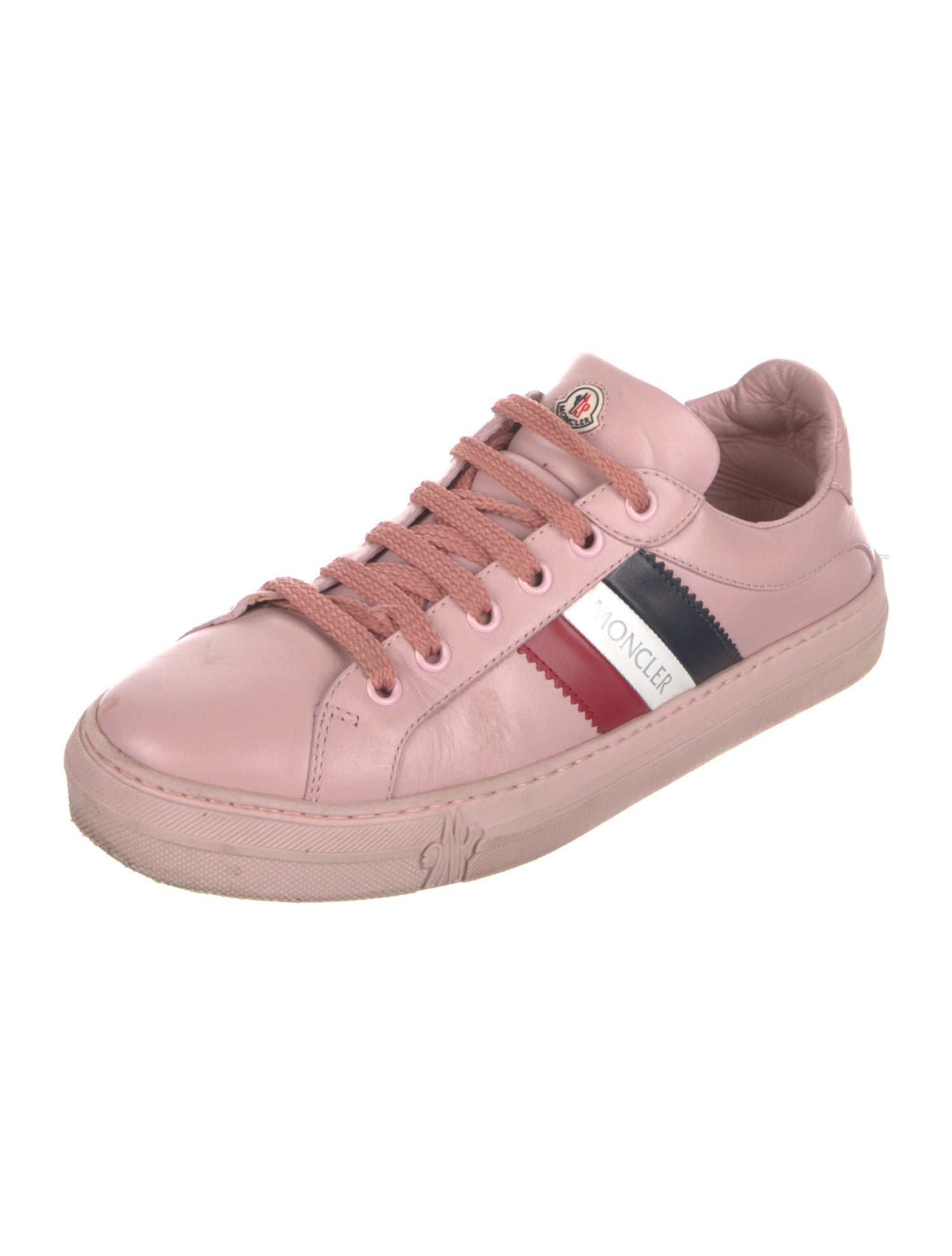 Moncler Leather Colorblock Pattern Sneakers