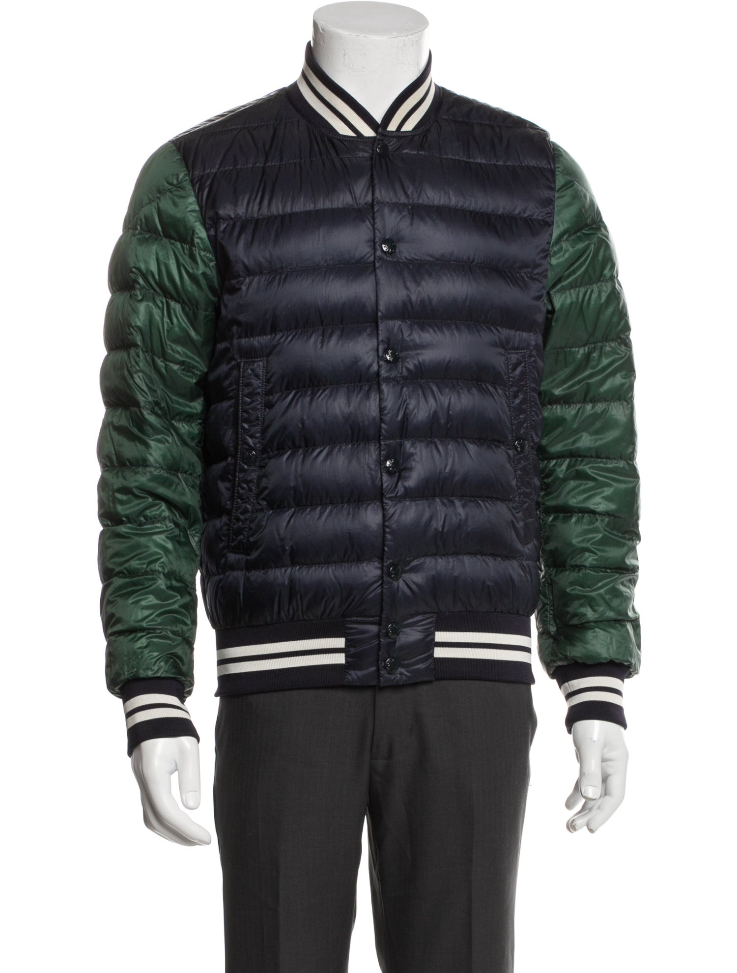 Moncler Colorblock Pattern Puffer Coat