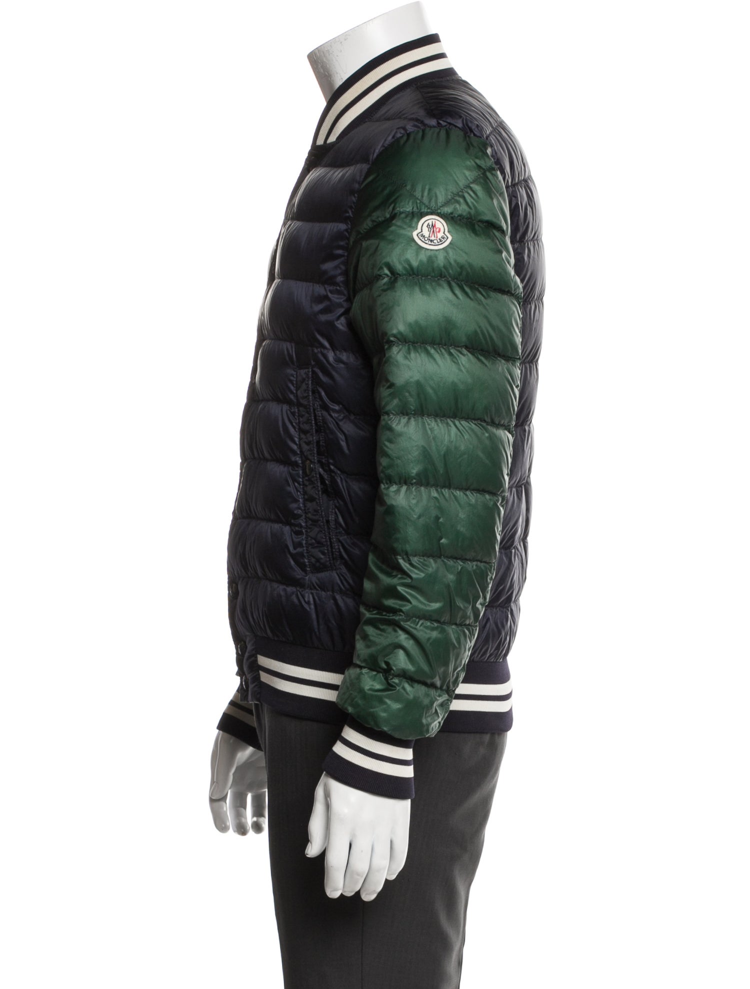 Moncler Colorblock Pattern Puffer Coat