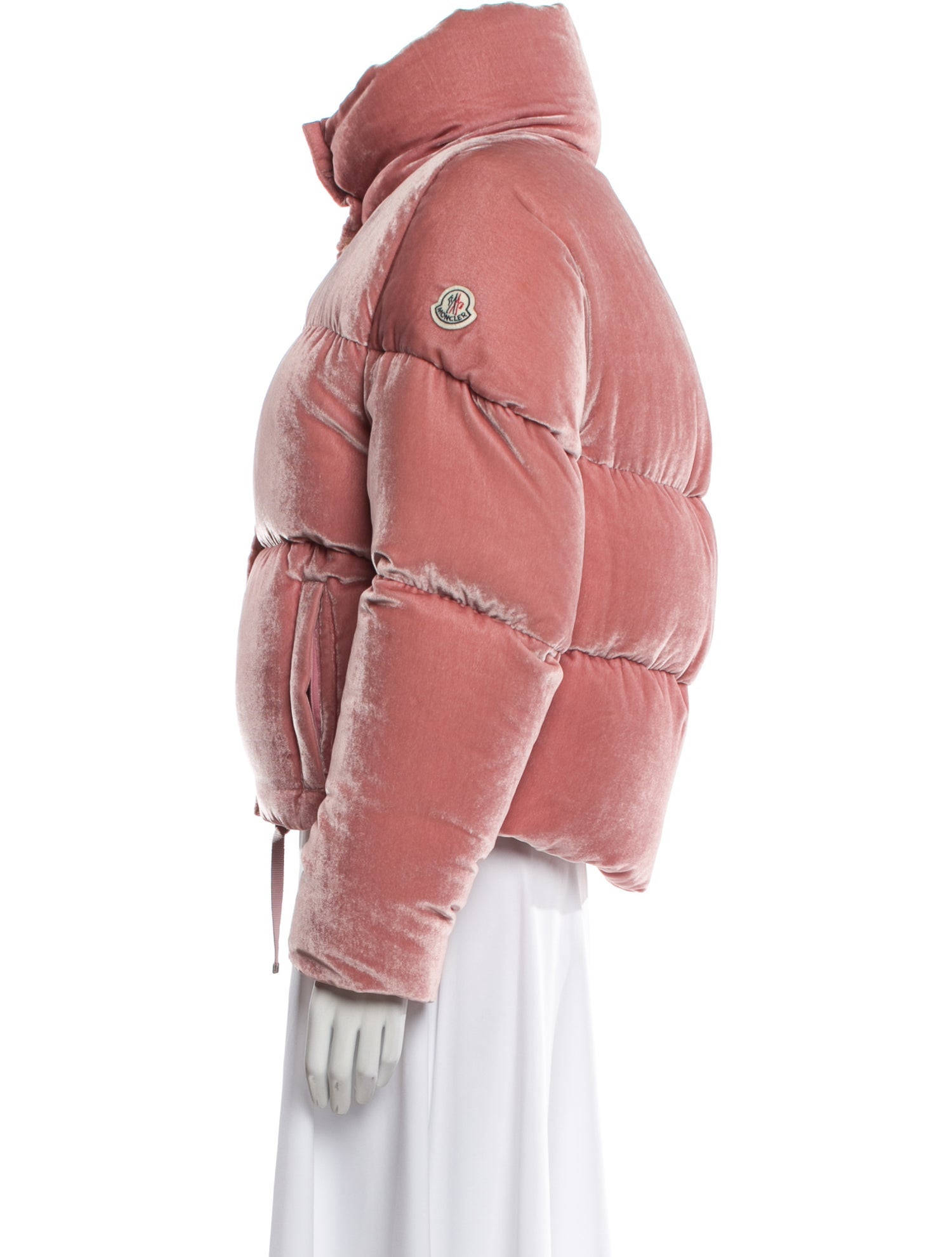 Moncler Cercis Giubbotto Velvet Biker Jacket
