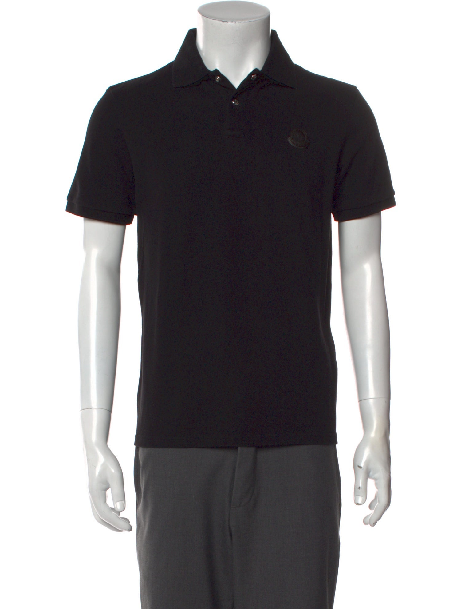 Moncler V-Neck Short Sleeve Polo Shirt