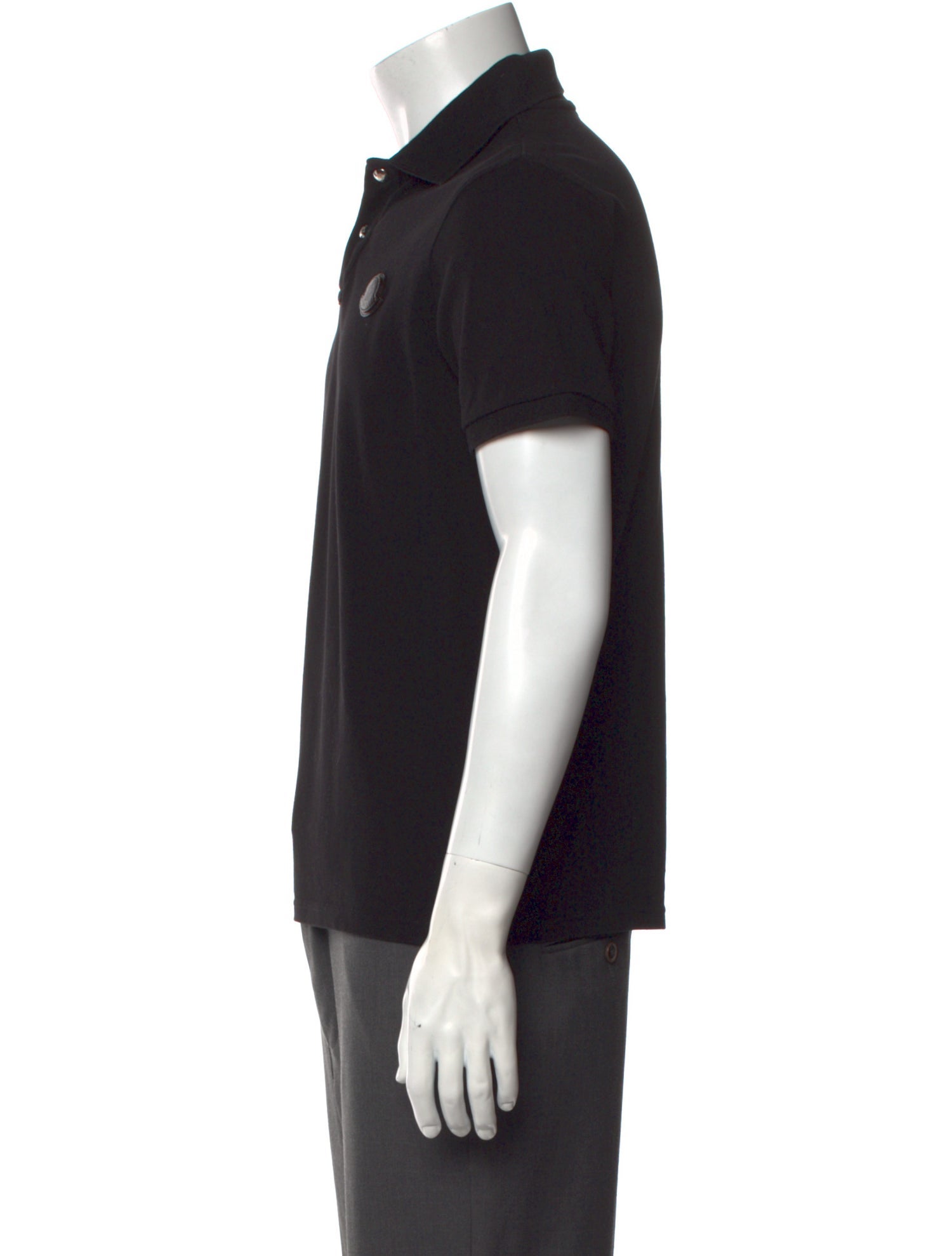 Moncler V-Neck Short Sleeve Polo Shirt