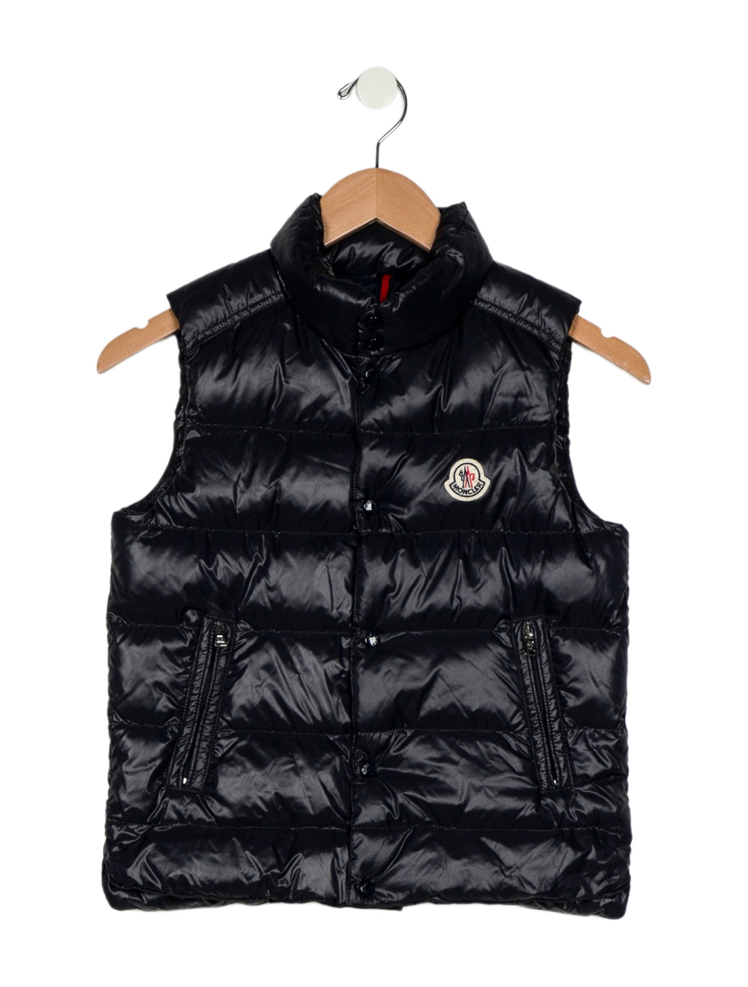 Moncler kid girls' blue jacket vest
