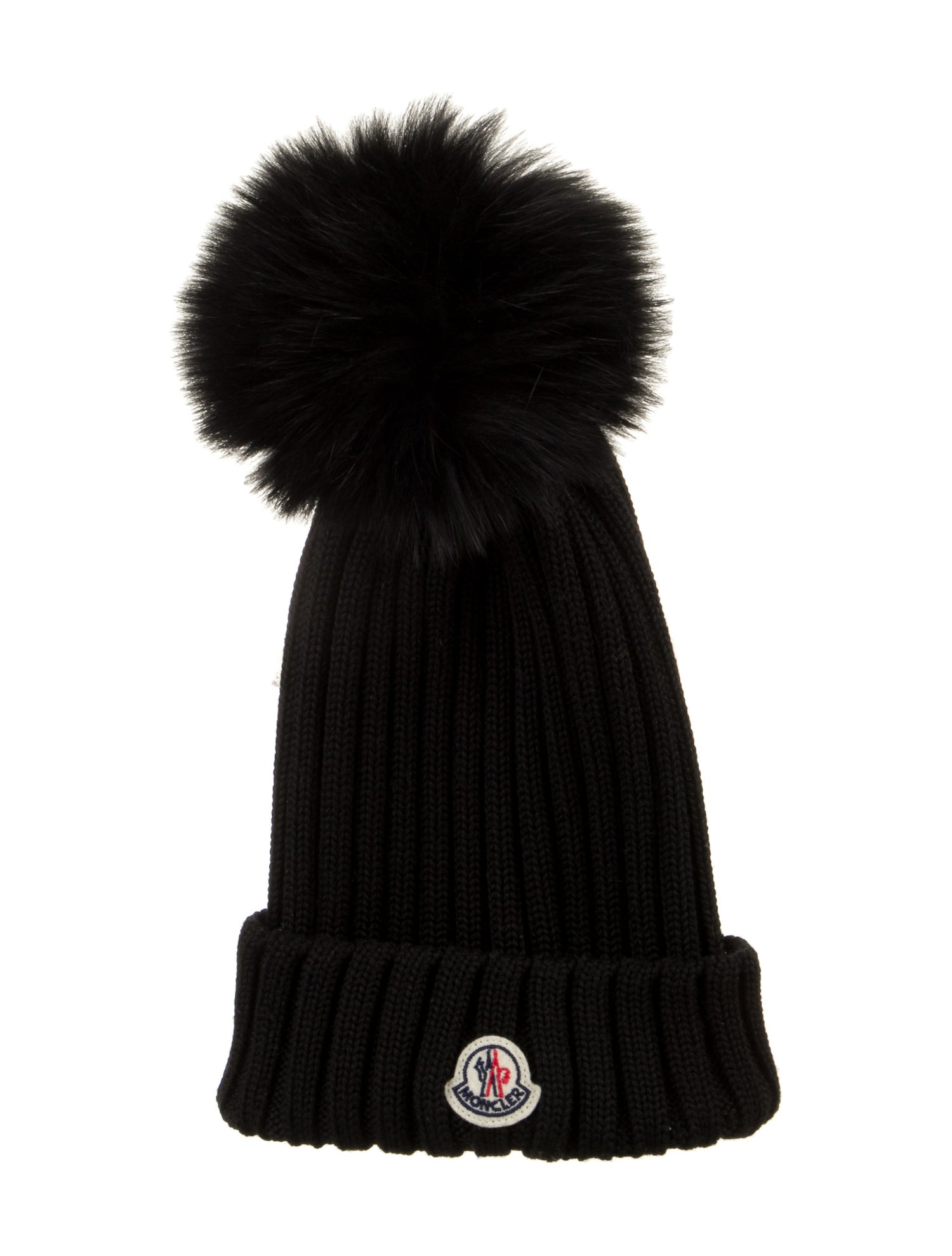 Moncler Fur Trim Knitted Beanie