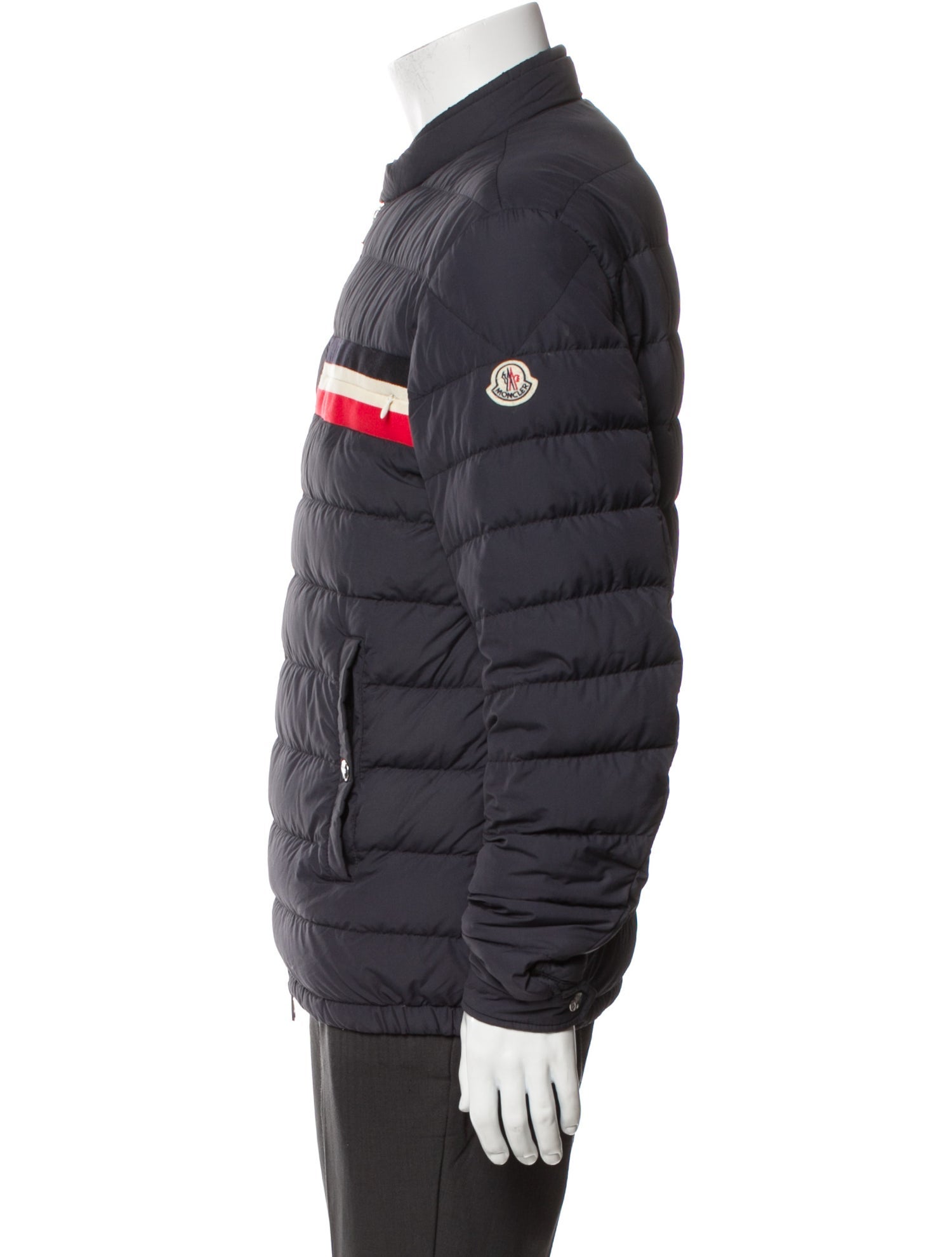 Moncler Striped Puffer Coat