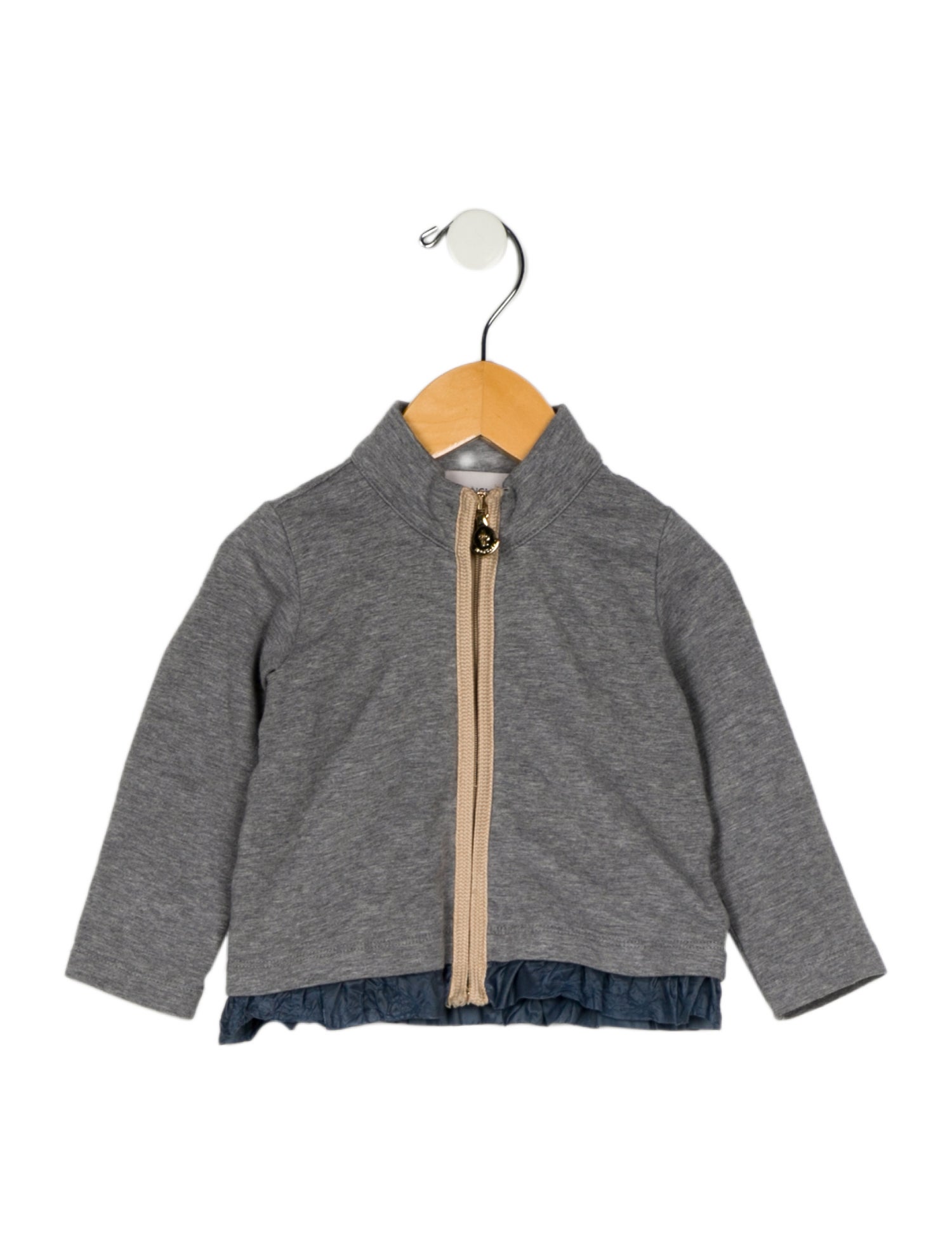 Moncler infant girls' grey and blue jacket
