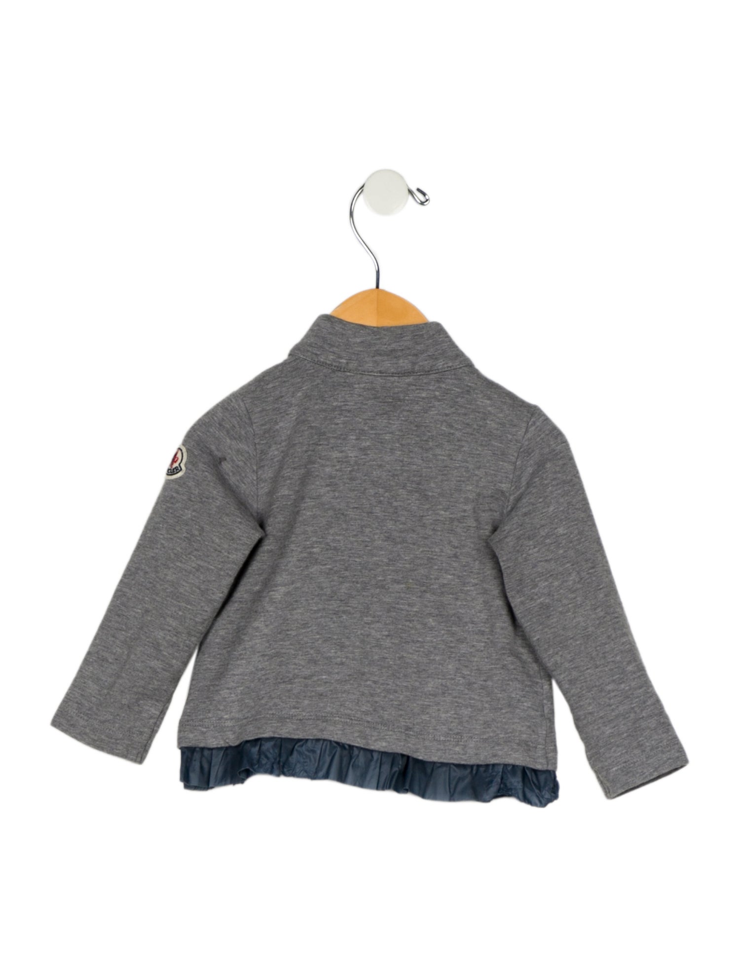 Moncler infant girls' grey and blue jacket
