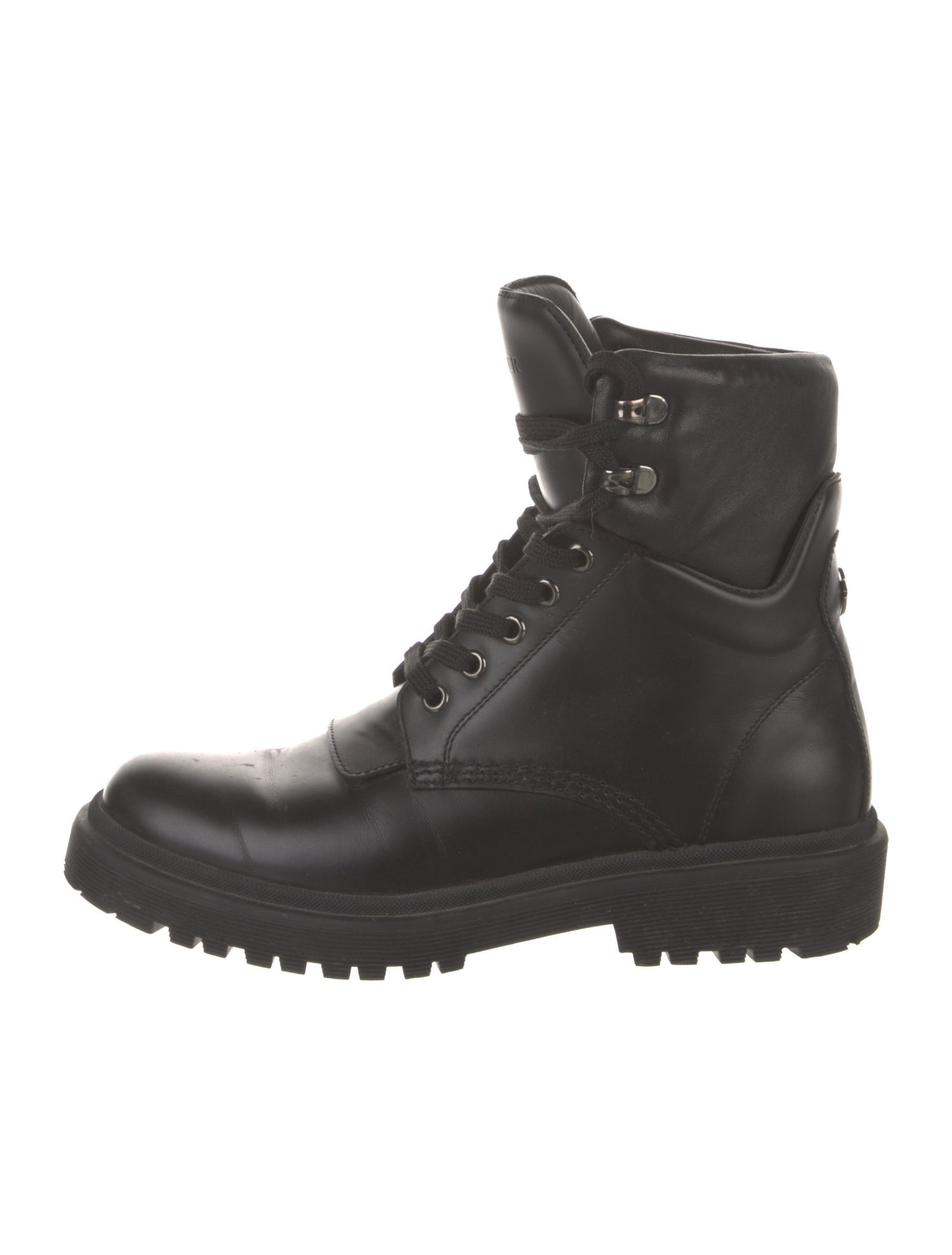 Moncler Leather Combat Boots