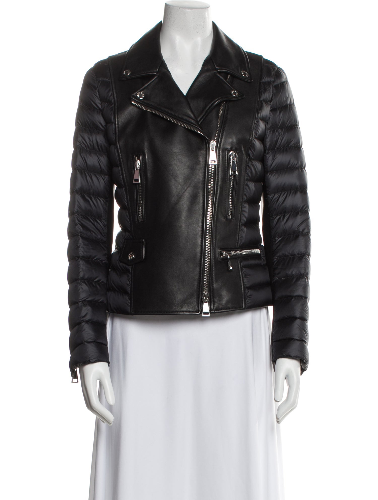 Moncler Leather Biker Jacket