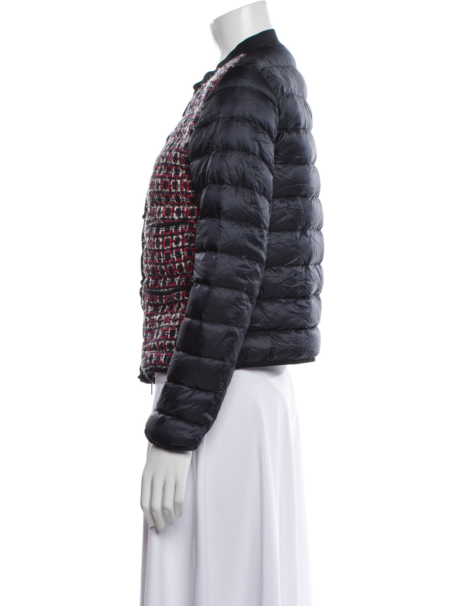 Moncler Down Tweed Pattern Down Jacket