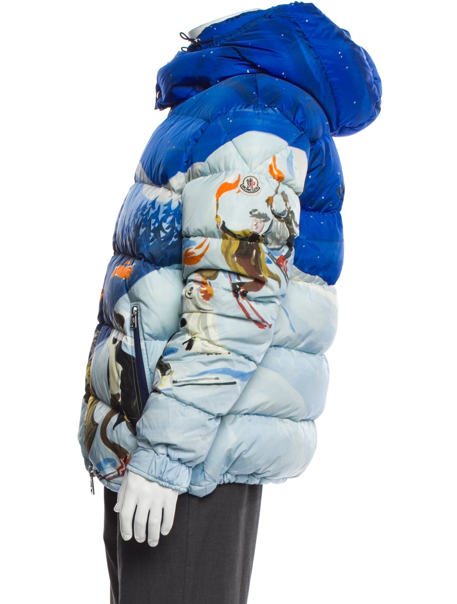 Moncler Graphic Print Denim Jacket