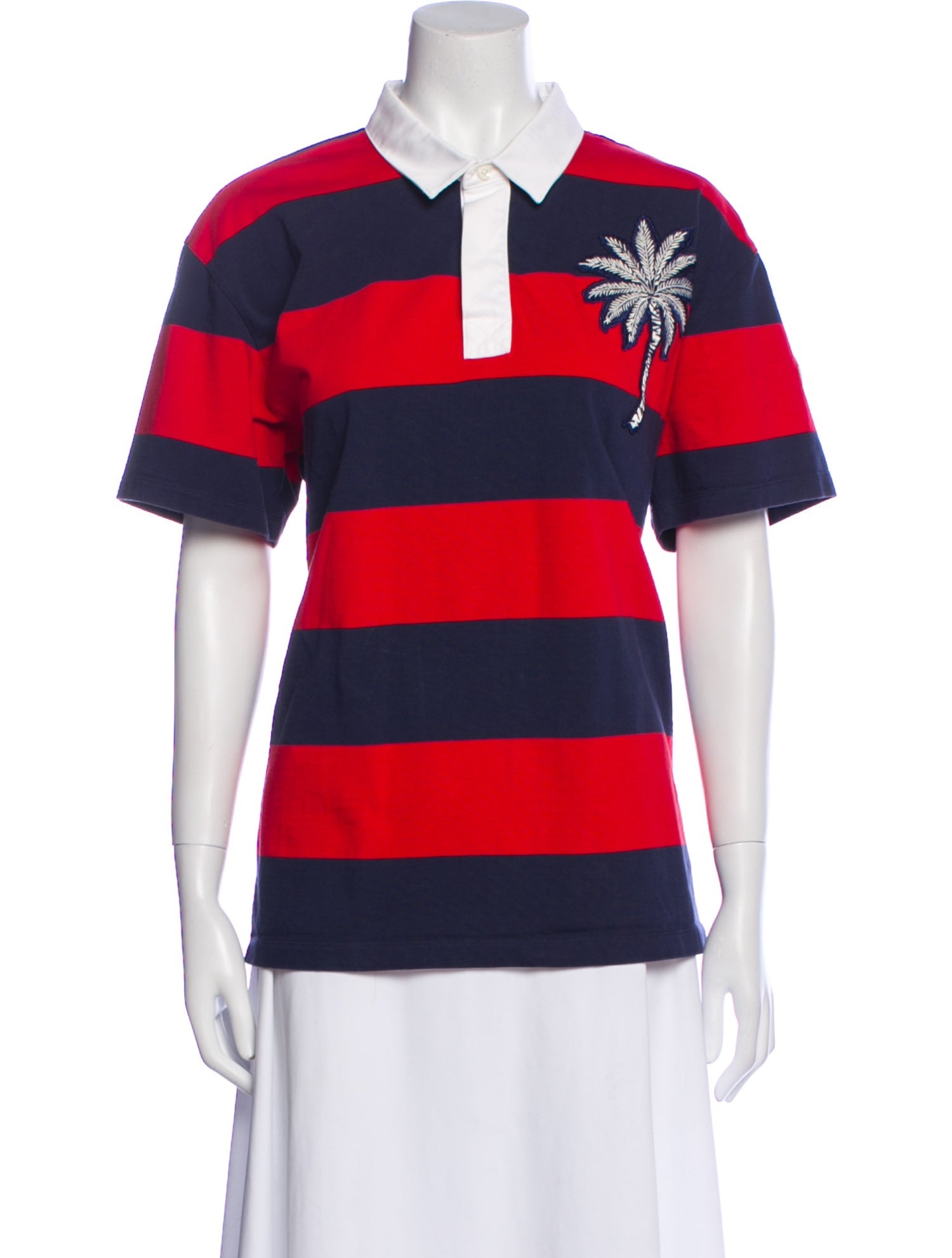 Moncler Striped Short Sleeve Polo