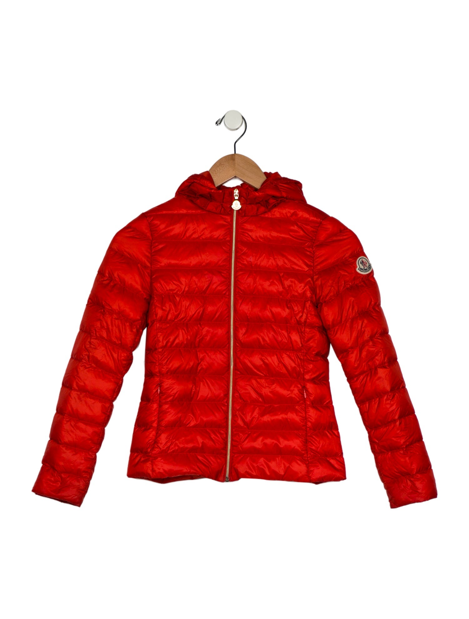 Moncler kid girls' orange jacket