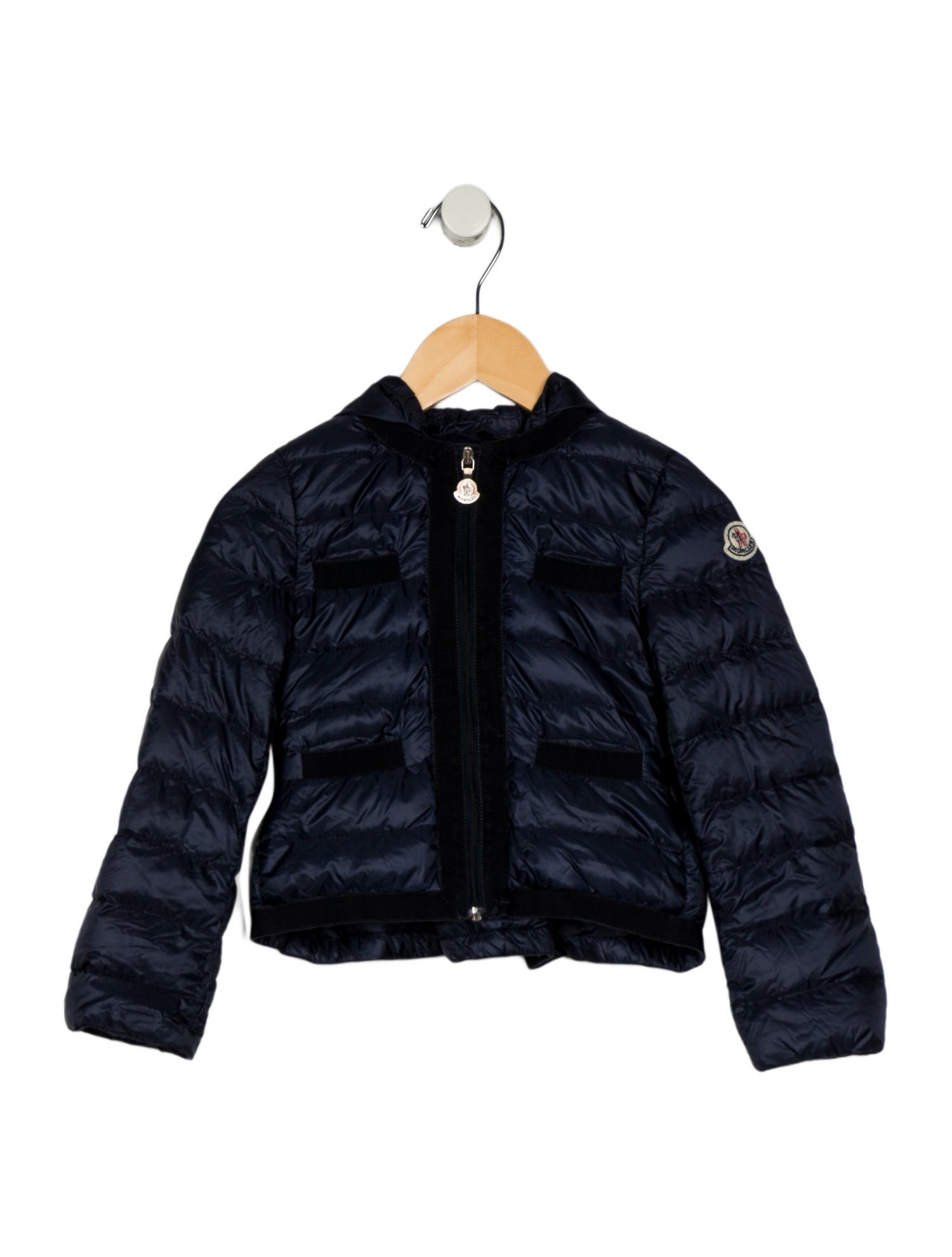 Moncler toddler girls' blue jacket