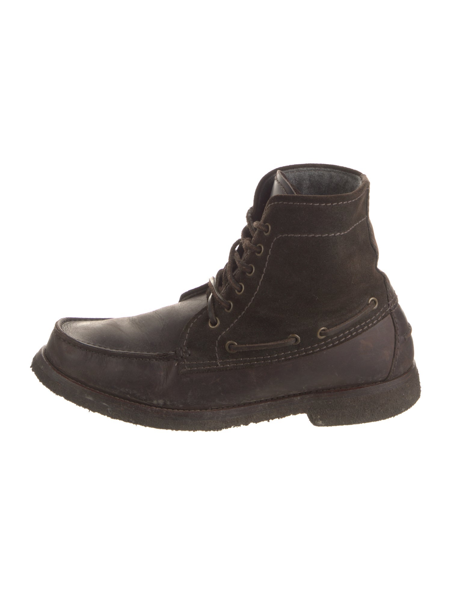 Brunello Cucinelli Leather Lace-Up Boots