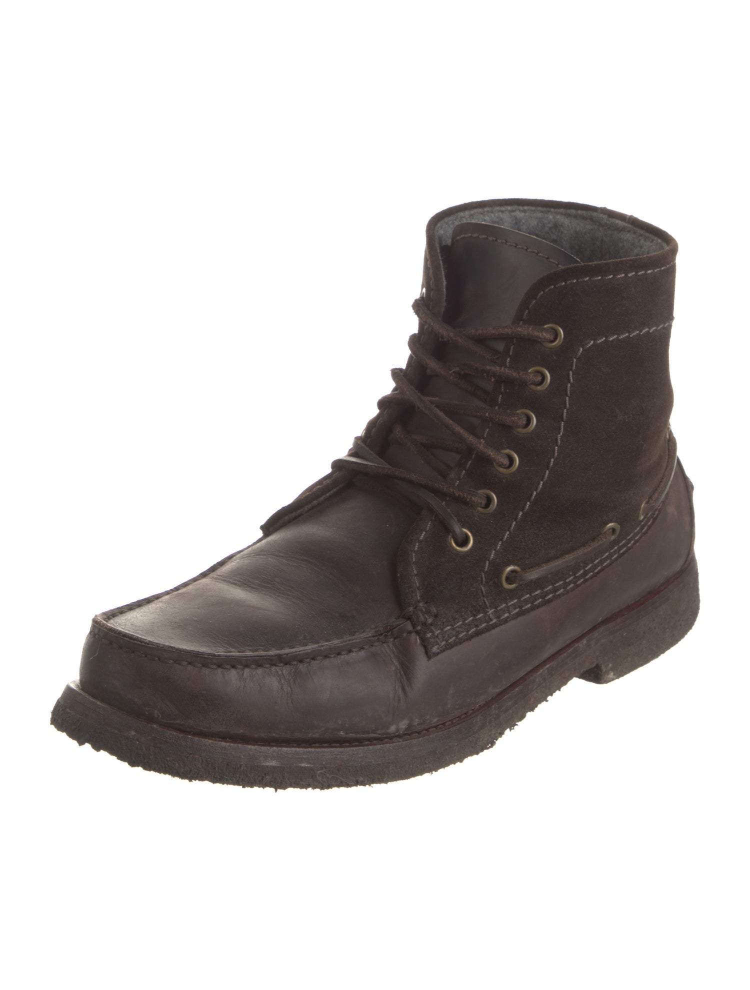 Brunello Cucinelli Leather Lace-Up Boots