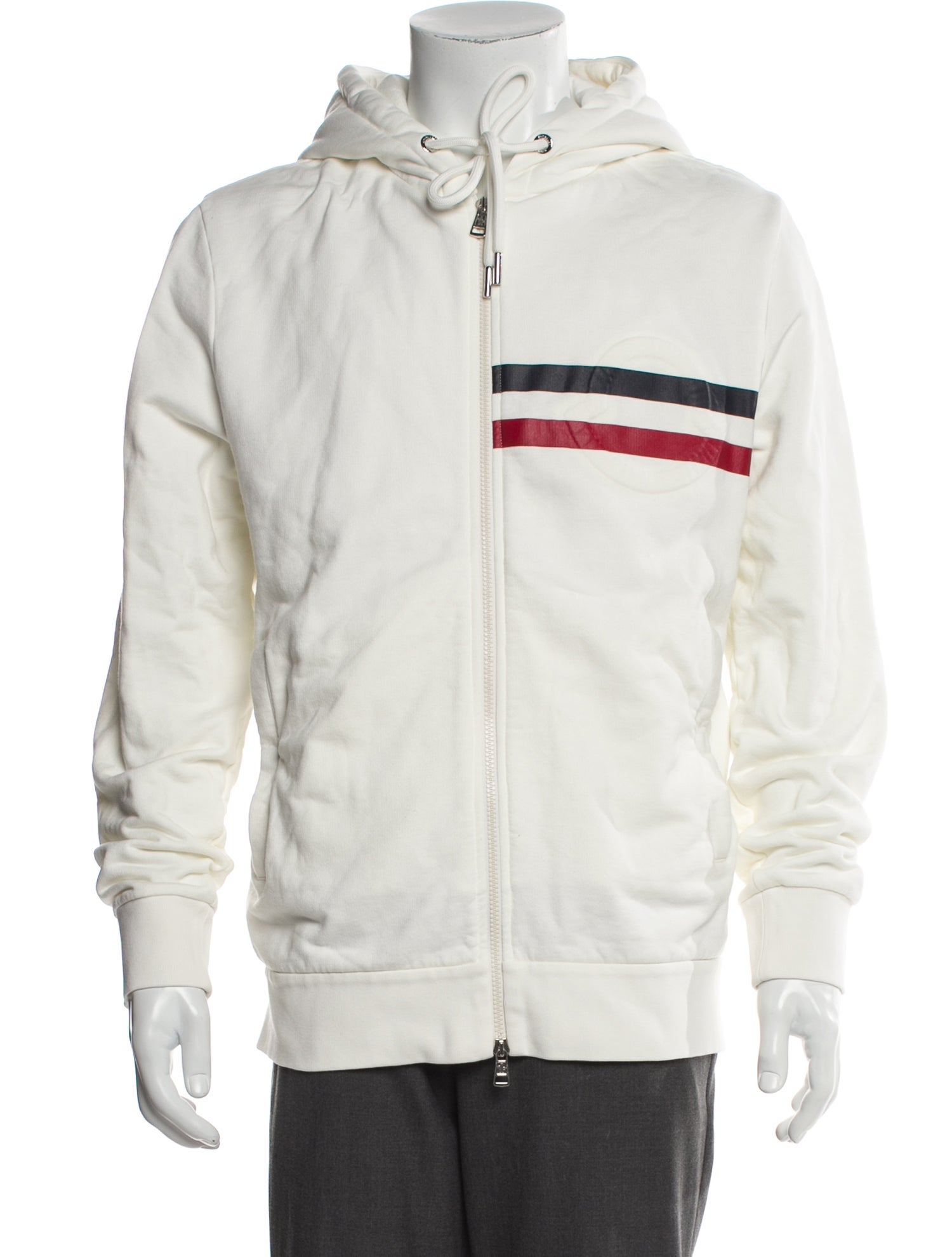Moncler Striped Mock Neck Hoodie
