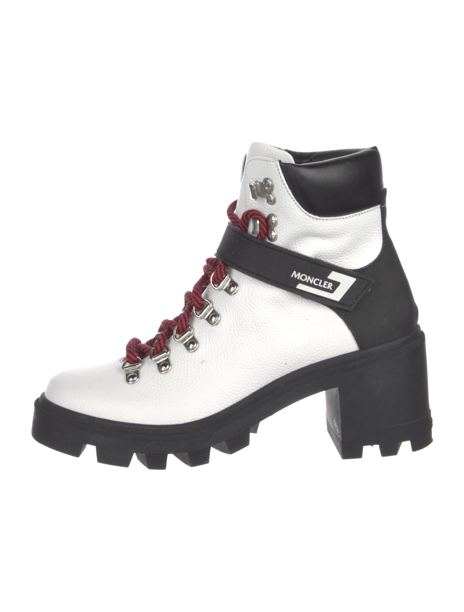 Moncler Leather Colorblock Pattern Sneakers