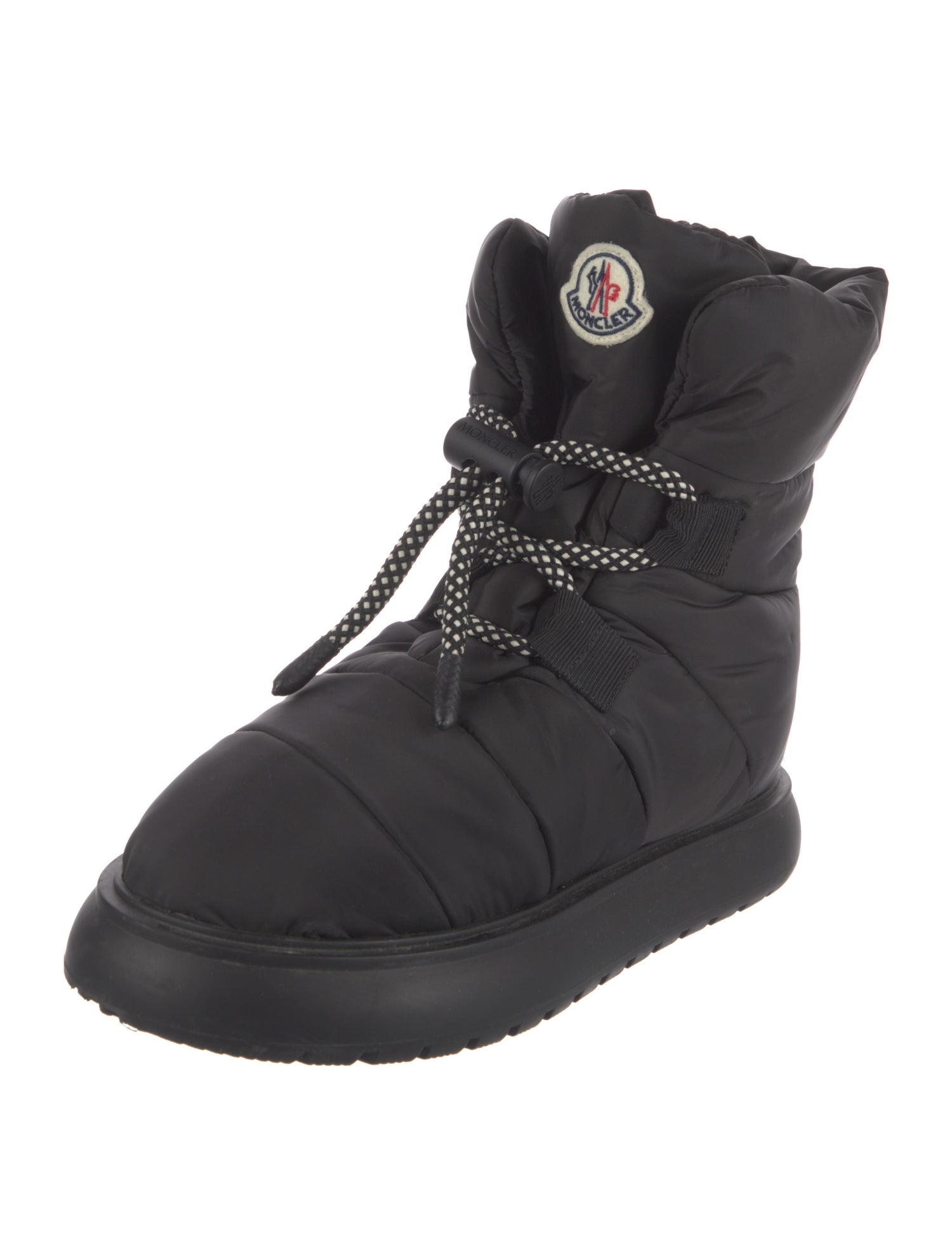 Moncler Nylon Lace-Up Boots