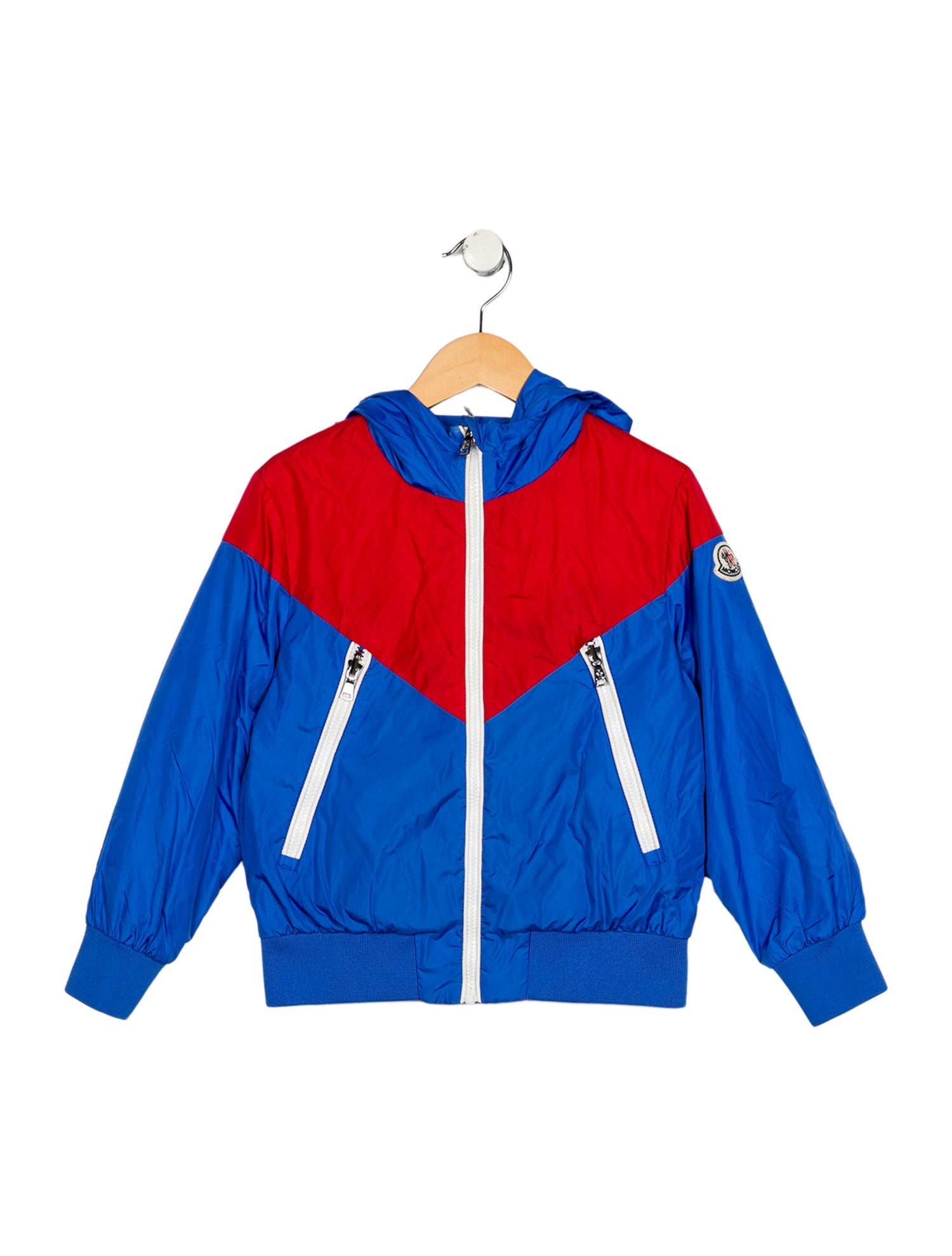 Moncler kid boys' red and blue jacket