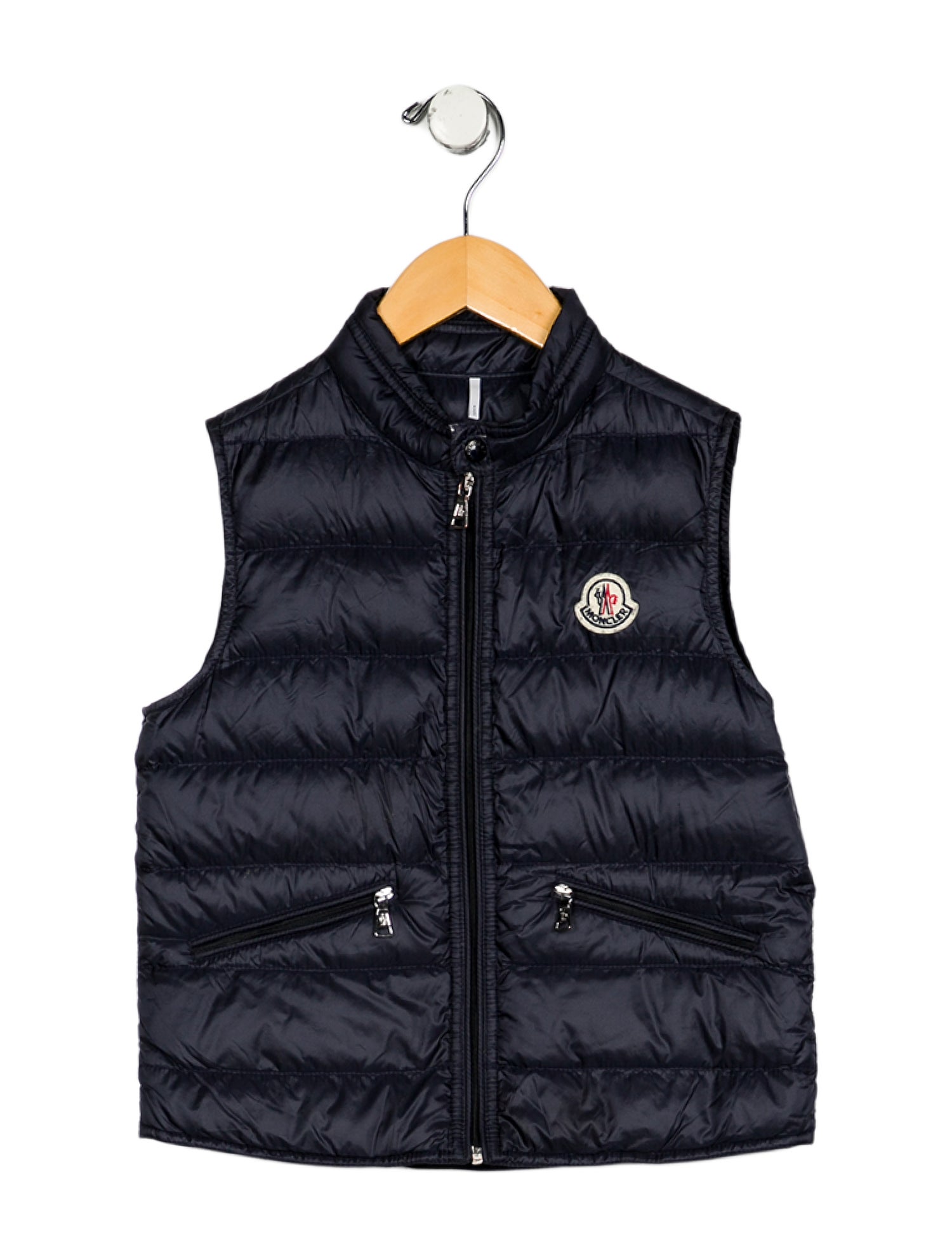 Moncler kid boys' blue jacket vest