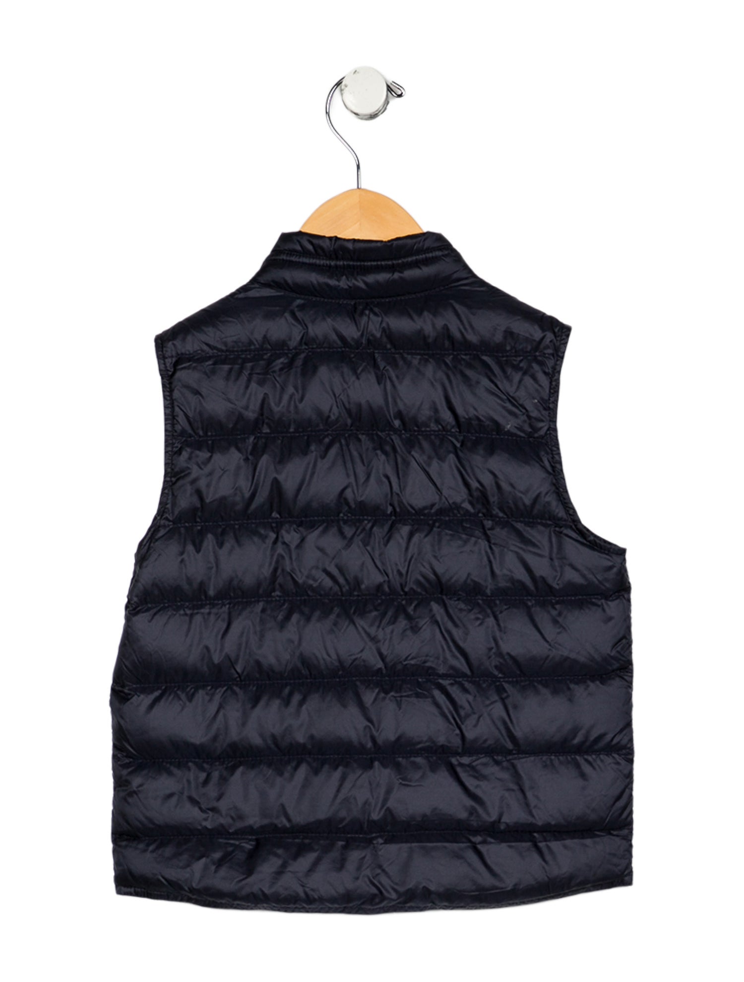 Moncler kid boys' blue jacket vest